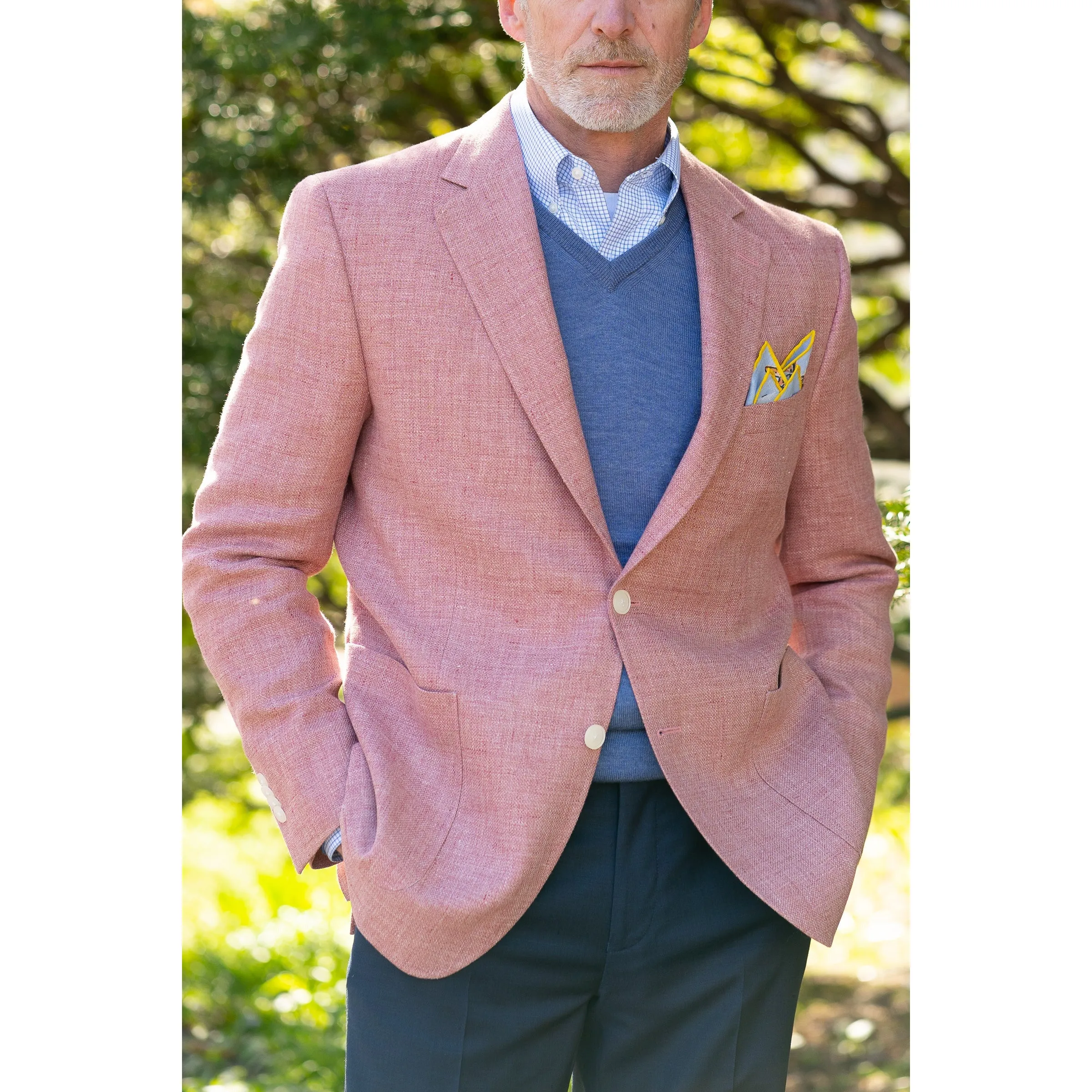 Nantucket Red Wool and Linen Blend Sport Coat sold by The Andover Shop product image thumbnail 2