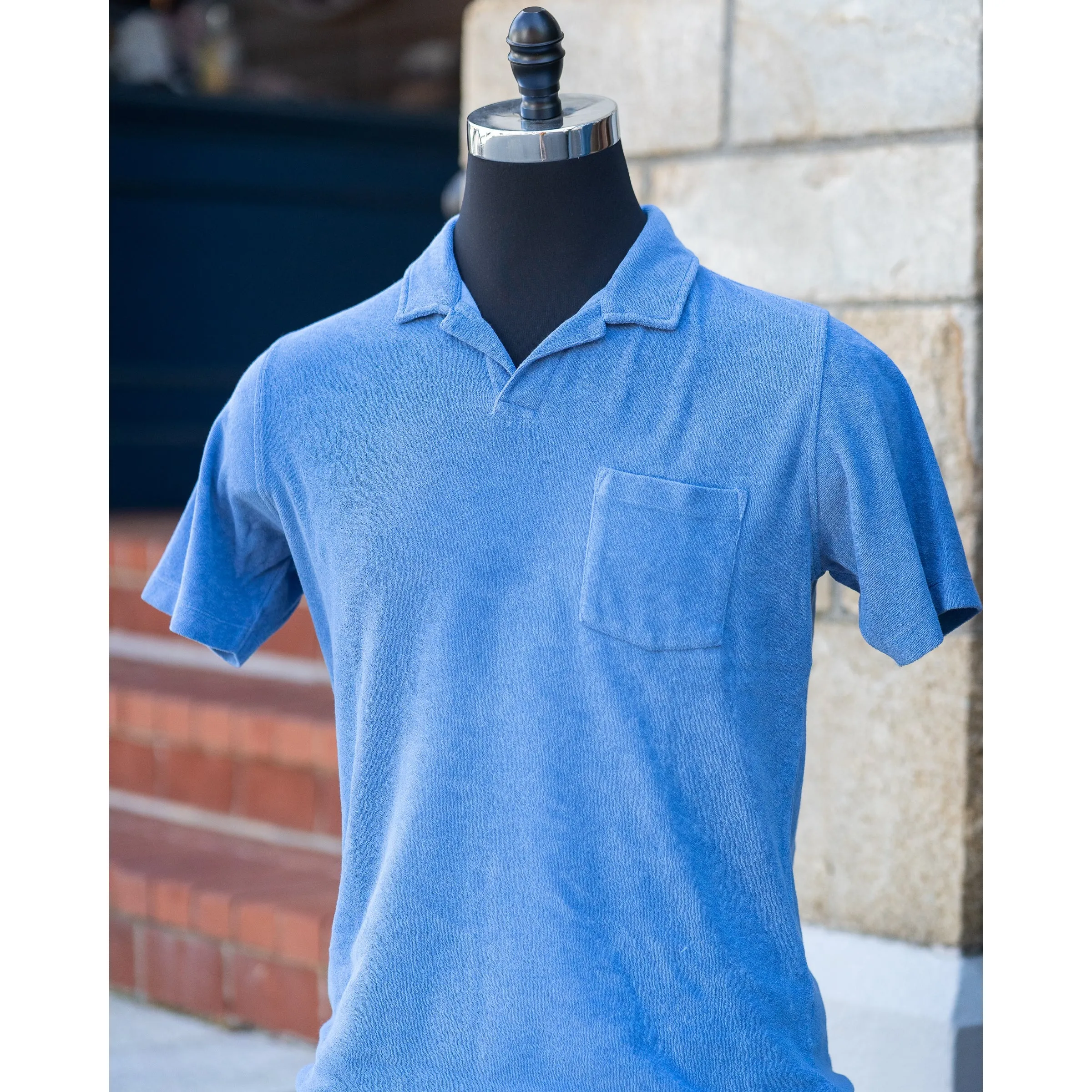 Cotton Terry Polo Shirt sold by The Andover Shop product image thumbnail 3