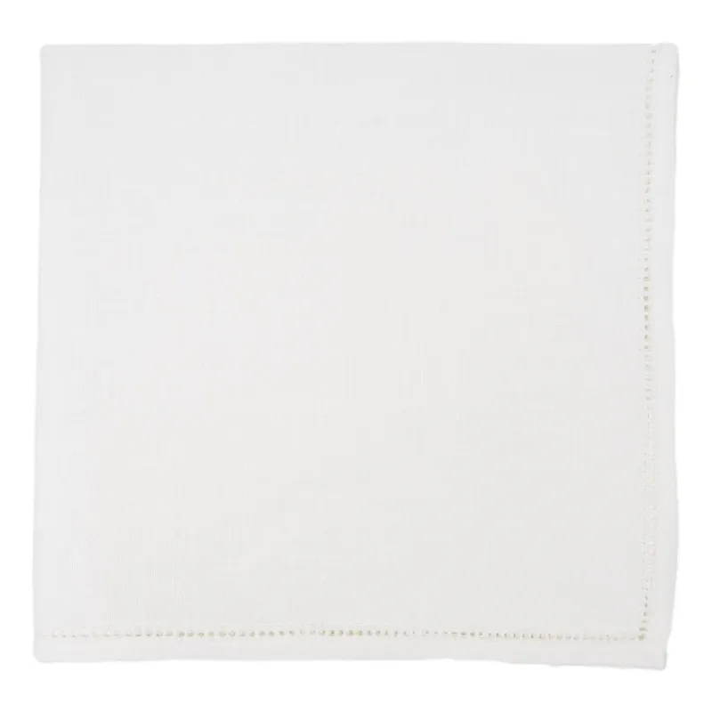 Jour Venise White Linen Pocket Square sold by The Andover Shop