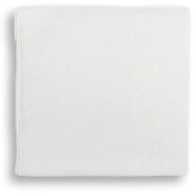 100% White Linen Pocket Square sold by The Andover Shop