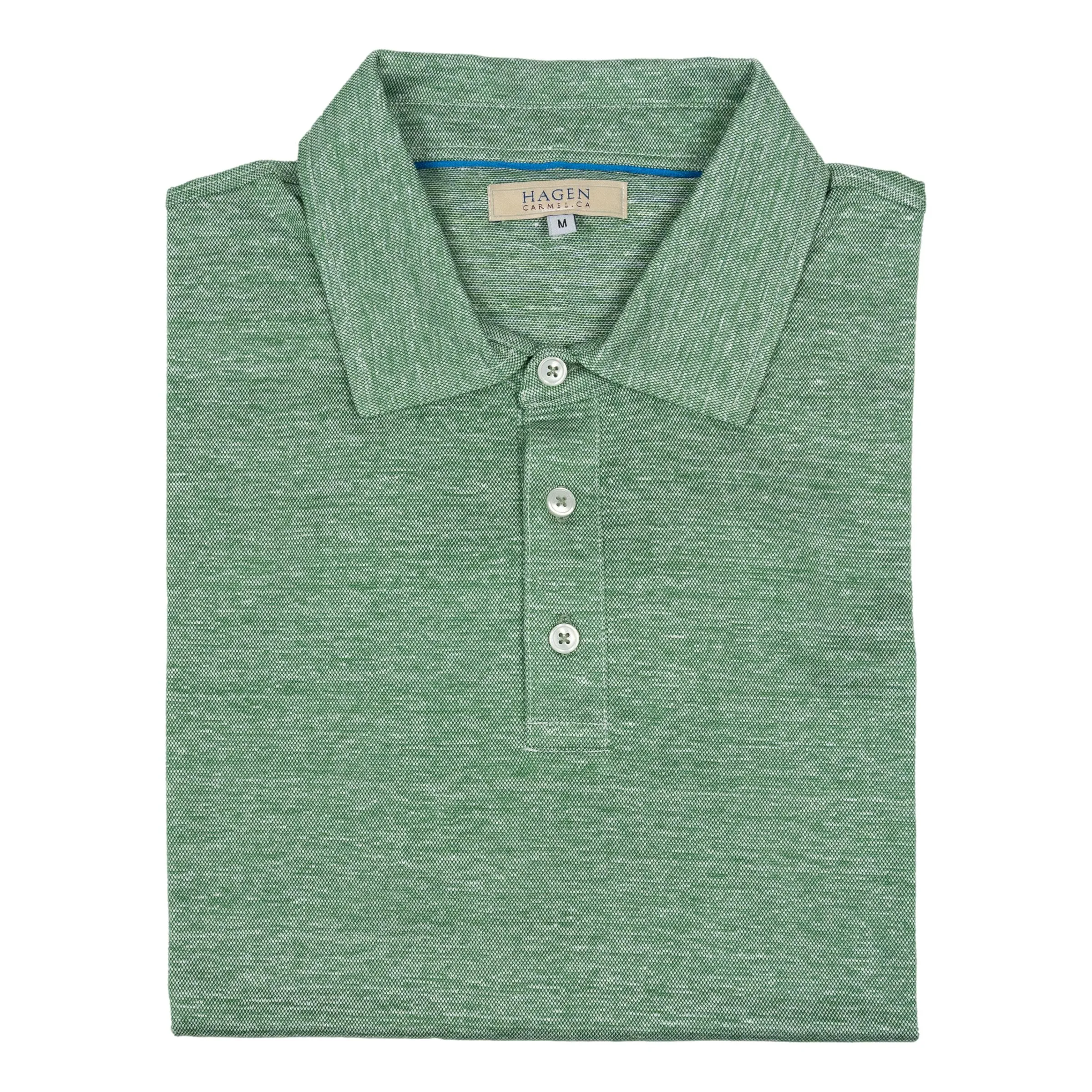 Cotton and Linen Blend Pique Polo sold by The Andover Shop product image thumbnail 3