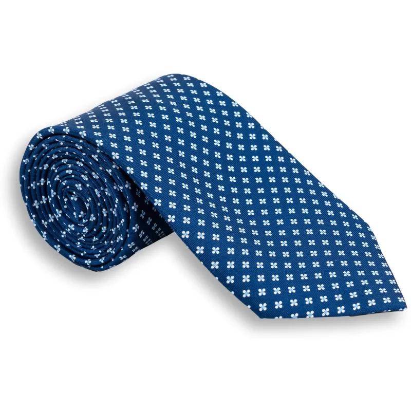 Abstract Flower Motif Silk Print Tie sold by The Andover Shop