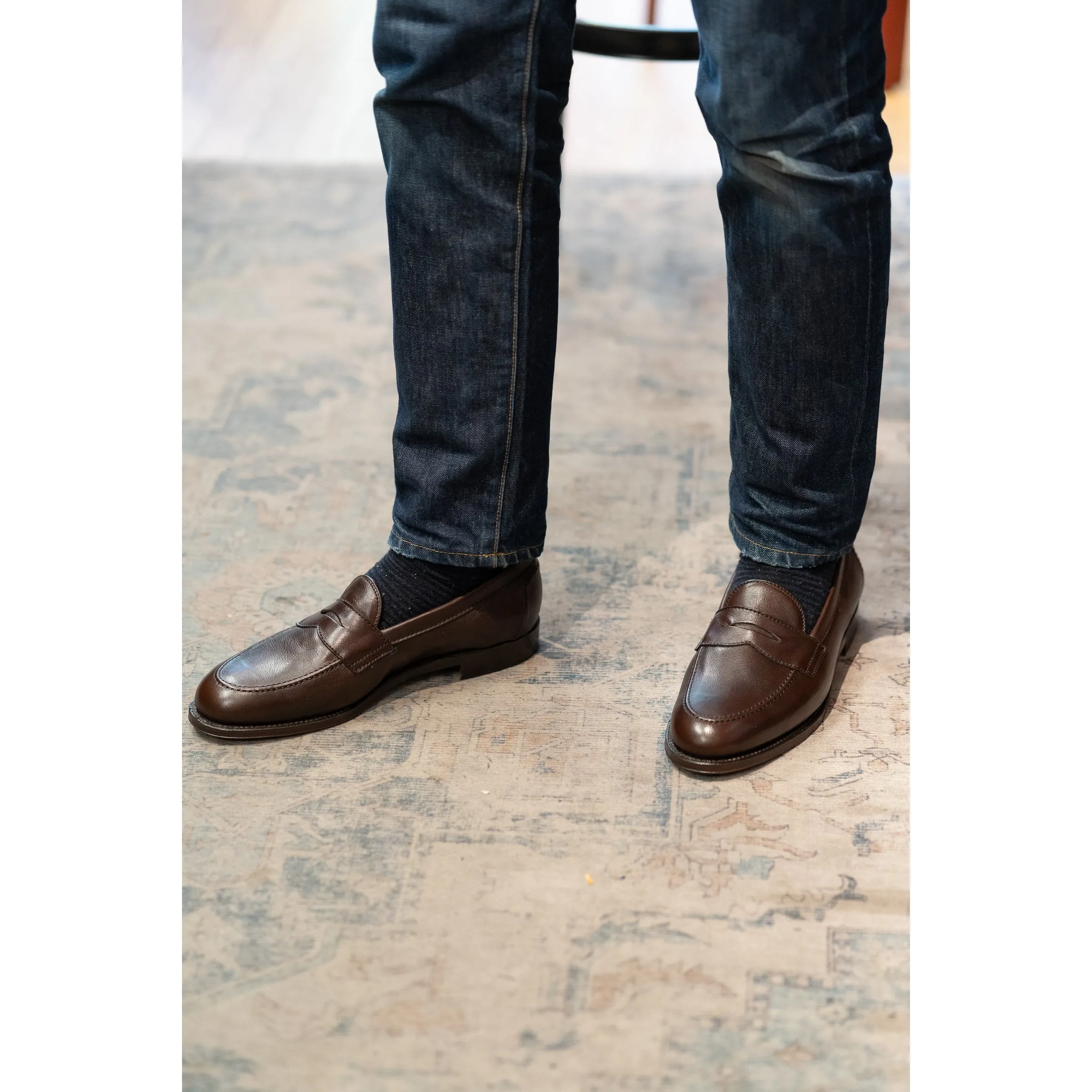 Alden 9694F Penny Loafer Flex Welt Soft Dark Brown Calf sold by The Andover Shop product image thumbnail 4