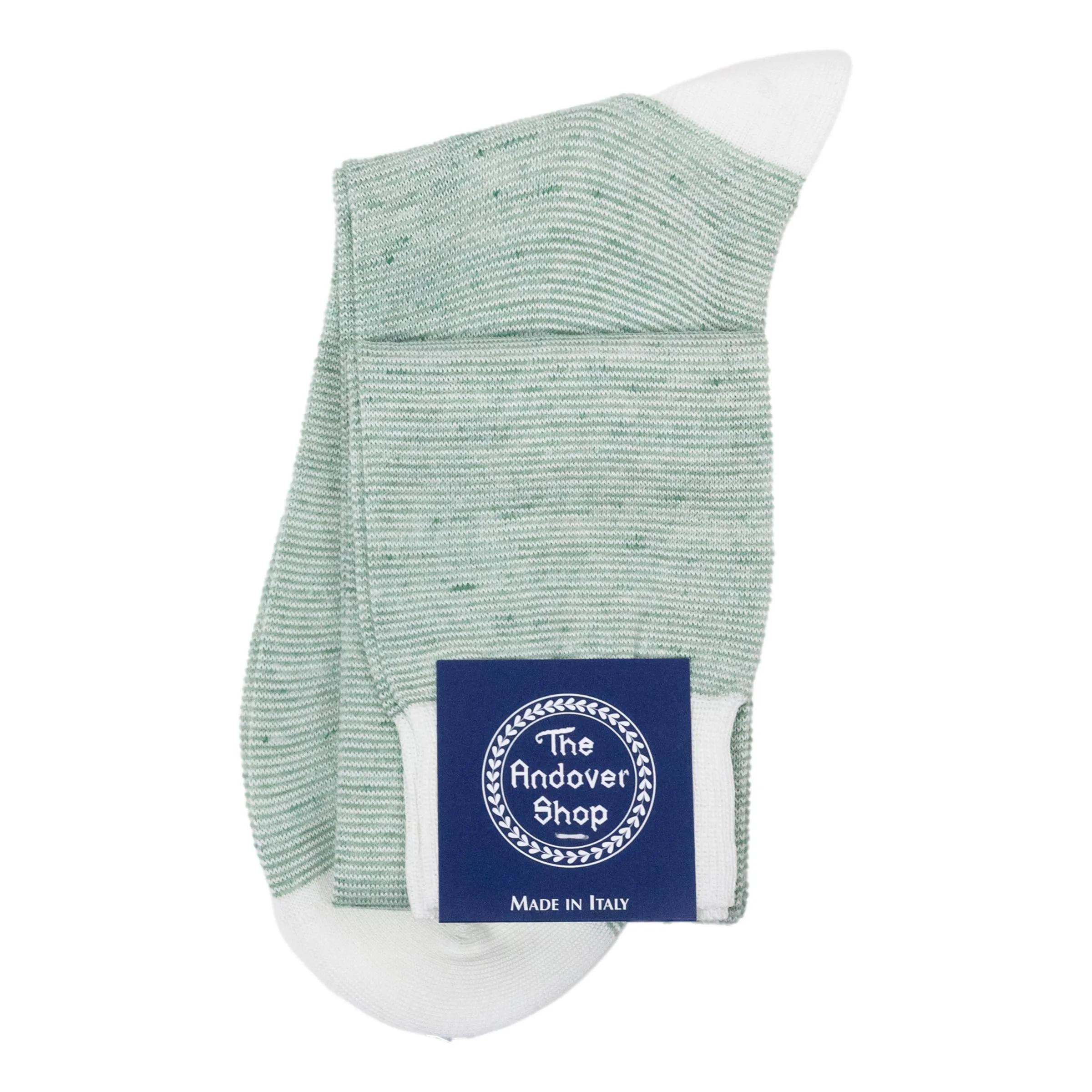 Over-the-Calf Cotton Linen Hairline Stripe Dress Sock sold by The Andover Shop product image thumbnail 4