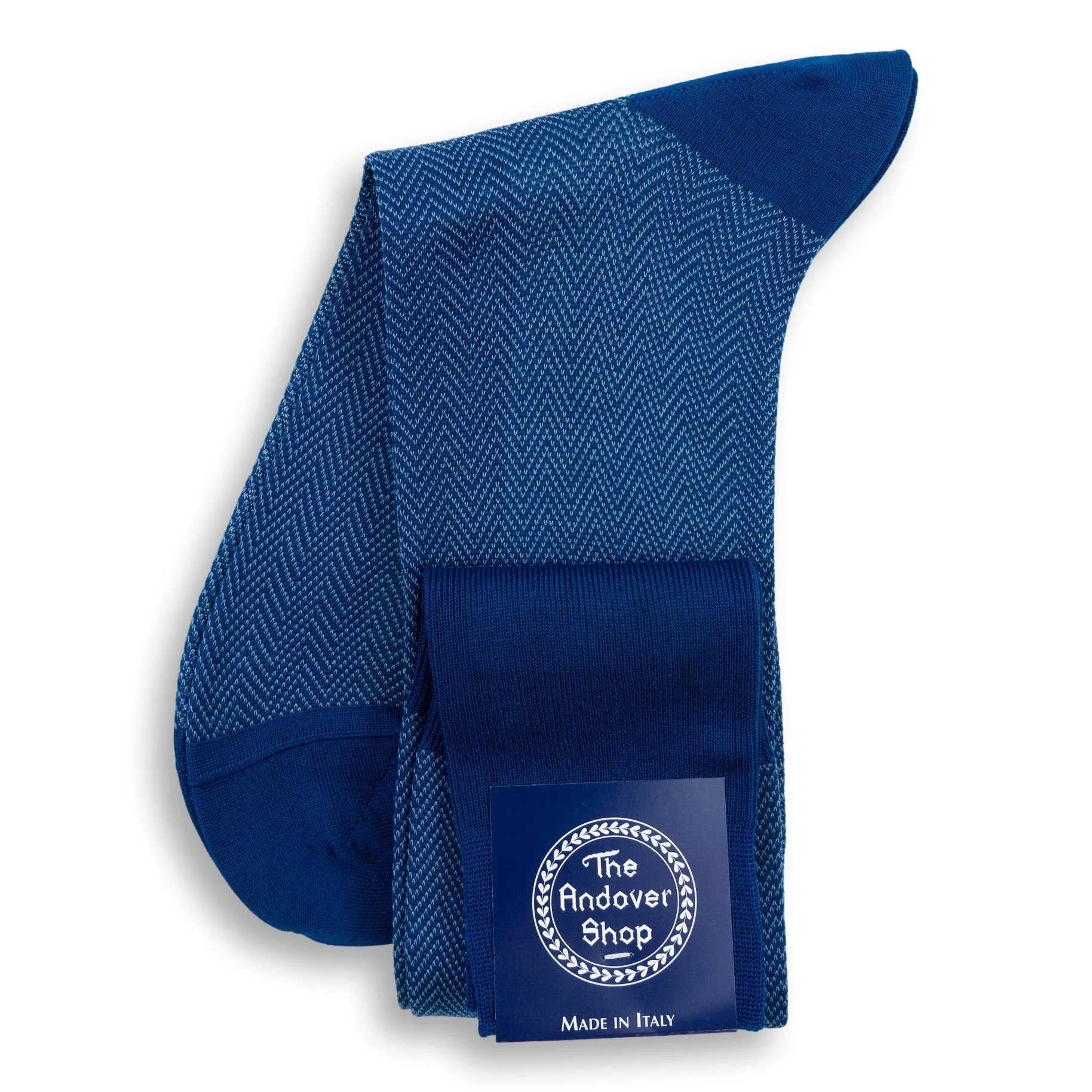 Over-the-Calf Cotton Herringbone Dress Sock sold by The Andover Shop product image thumbnail 2