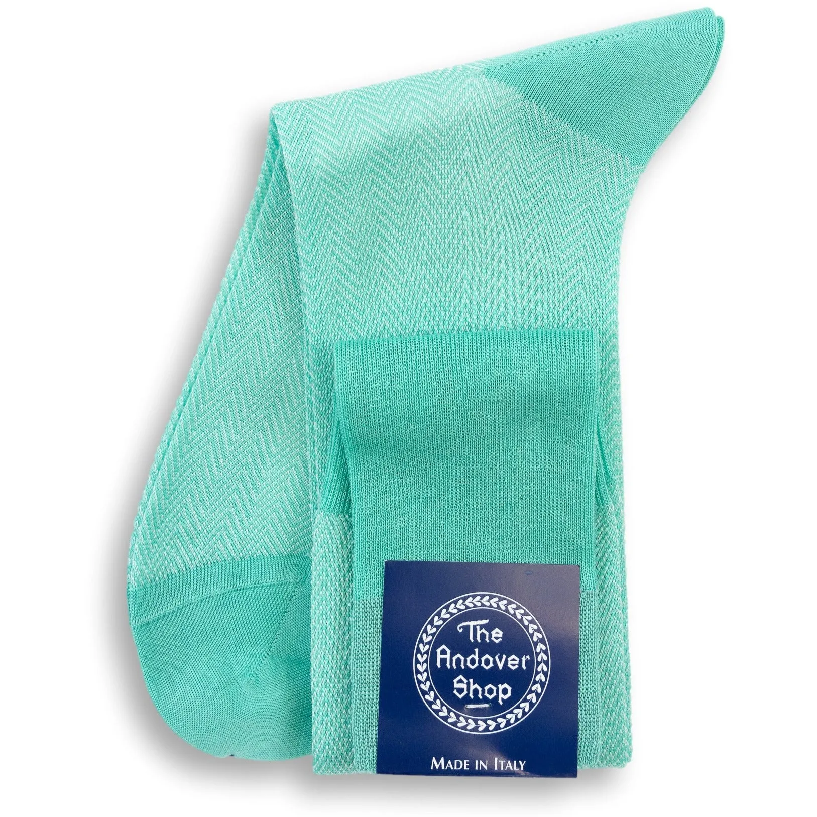 Over-the-Calf Cotton Herringbone Dress Sock sold by The Andover Shop product image thumbnail 3