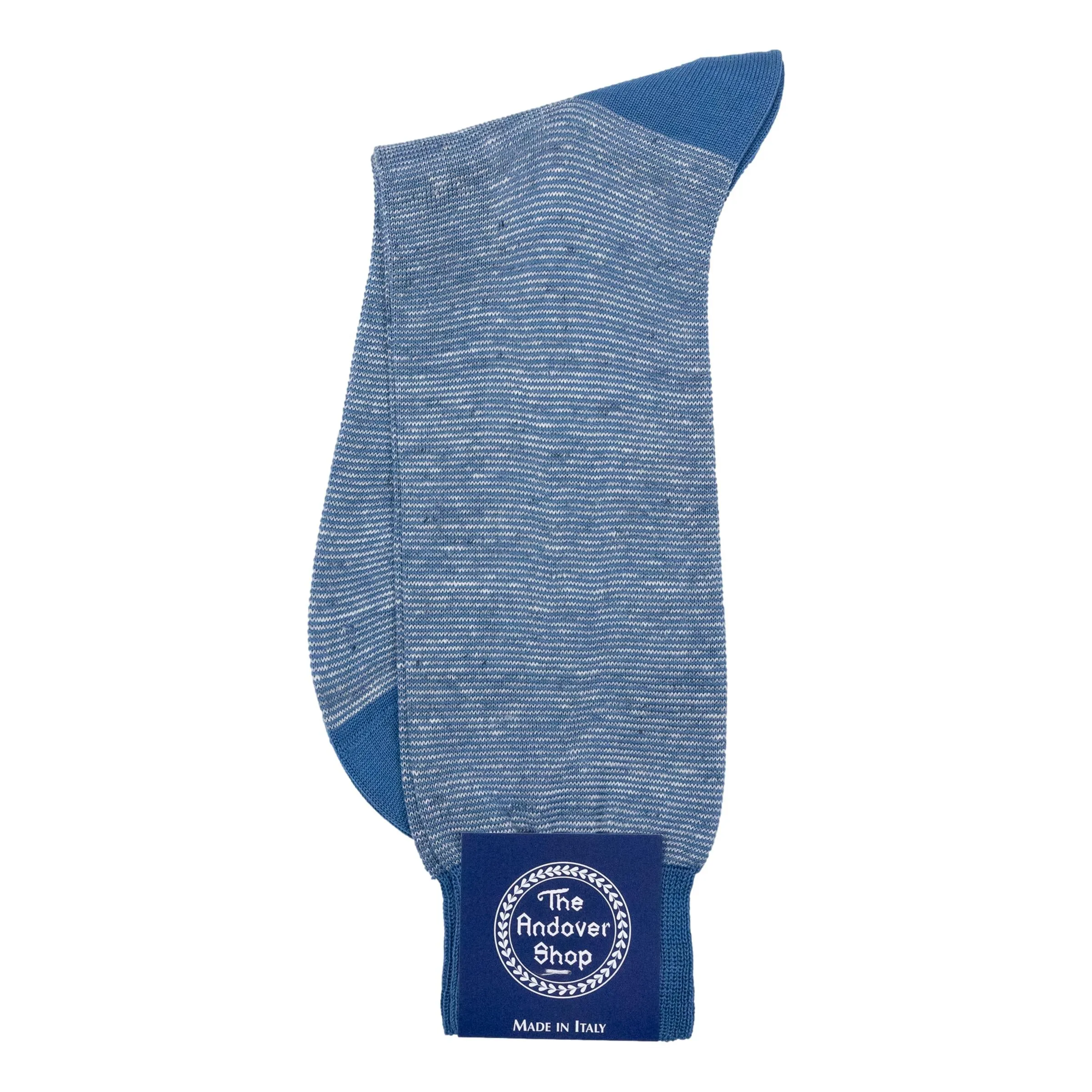 Mid-Calf Cotton and Linen Hairline Stripe Dress Sock sold by The Andover Shop product image thumbnail 3