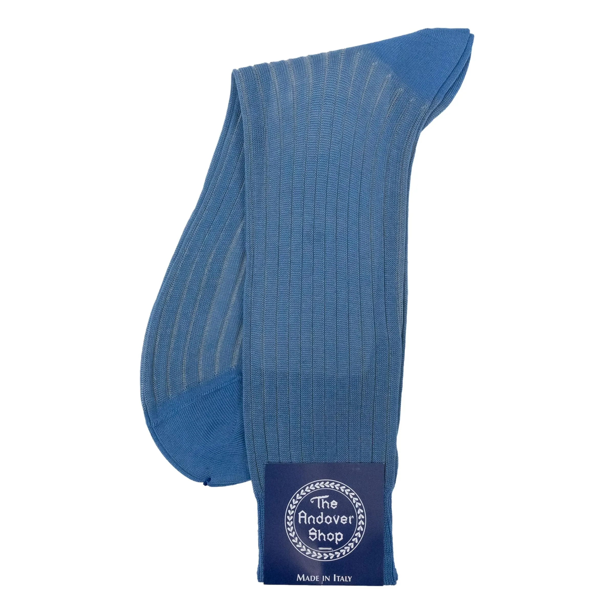 Mid-Calf Cotton Shadow Ribbed Dress Sock sold by The Andover Shop product image thumbnail 5