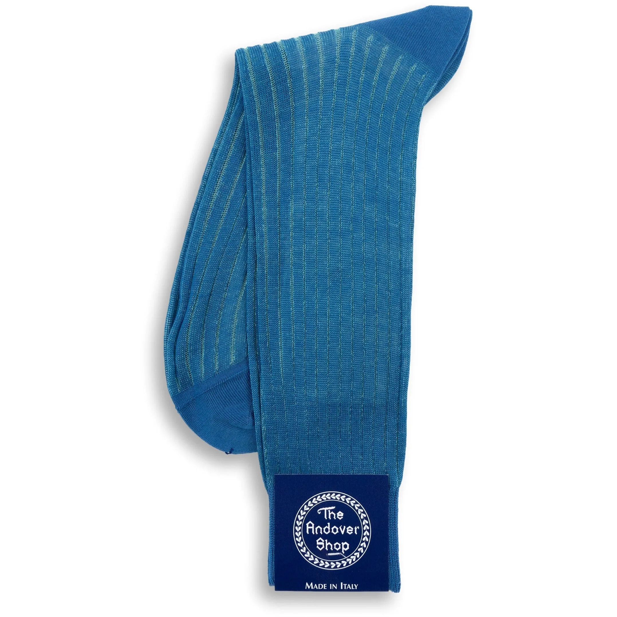 Mid-Calf Cotton Shadow Ribbed Dress Sock sold by The Andover Shop