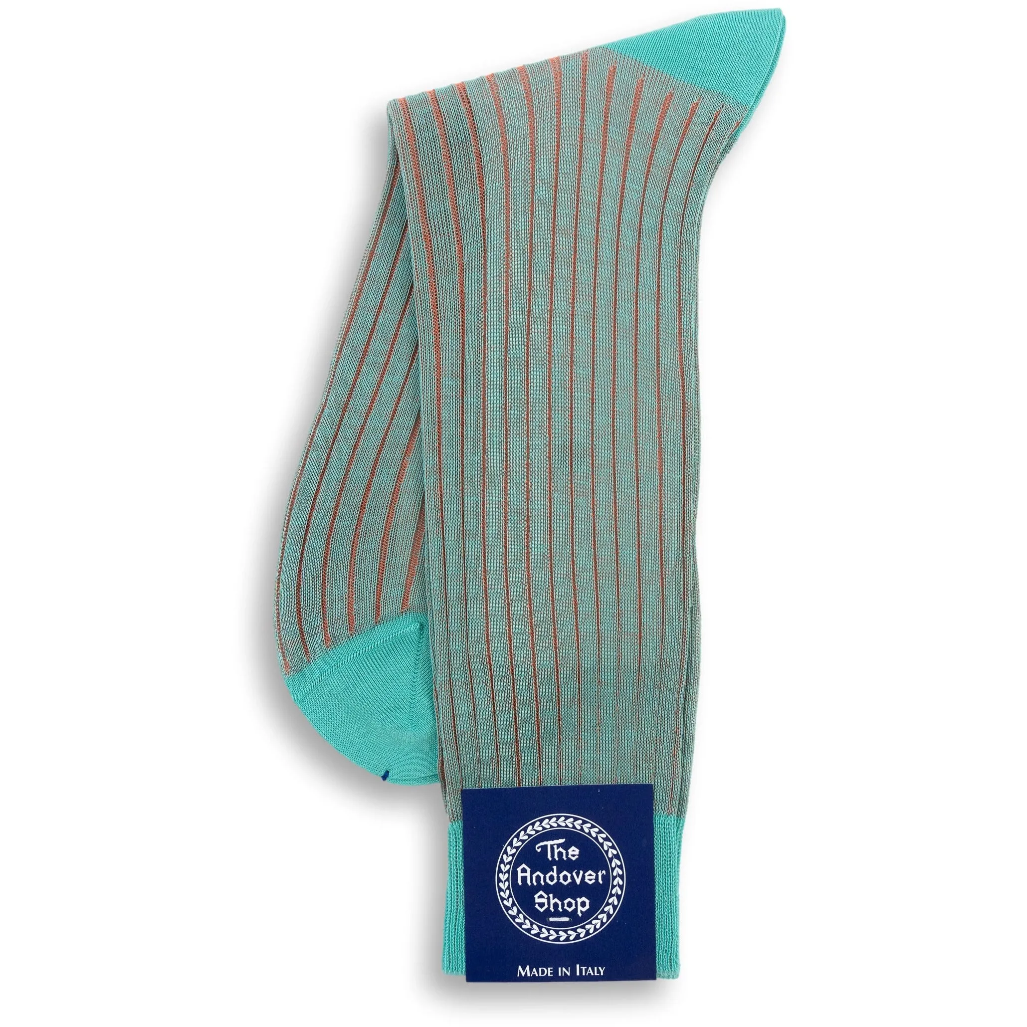 Mid-Calf Cotton Shadow Ribbed Dress Sock sold by The Andover Shop product image thumbnail 3