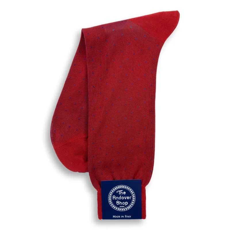 Mid-Calf Cotton Mini Dot Dress Sock sold by The Andover Shop