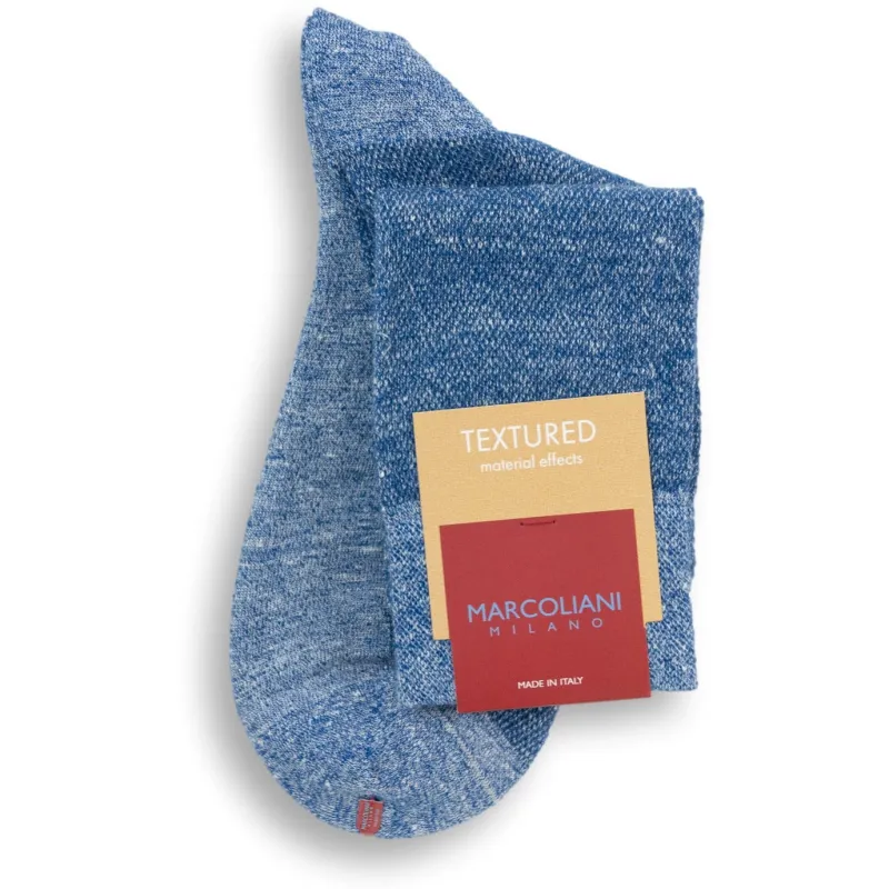 Linen Pima Cotton Blend Piqué Over the Calf Dress Socks sold by The Andover Shop