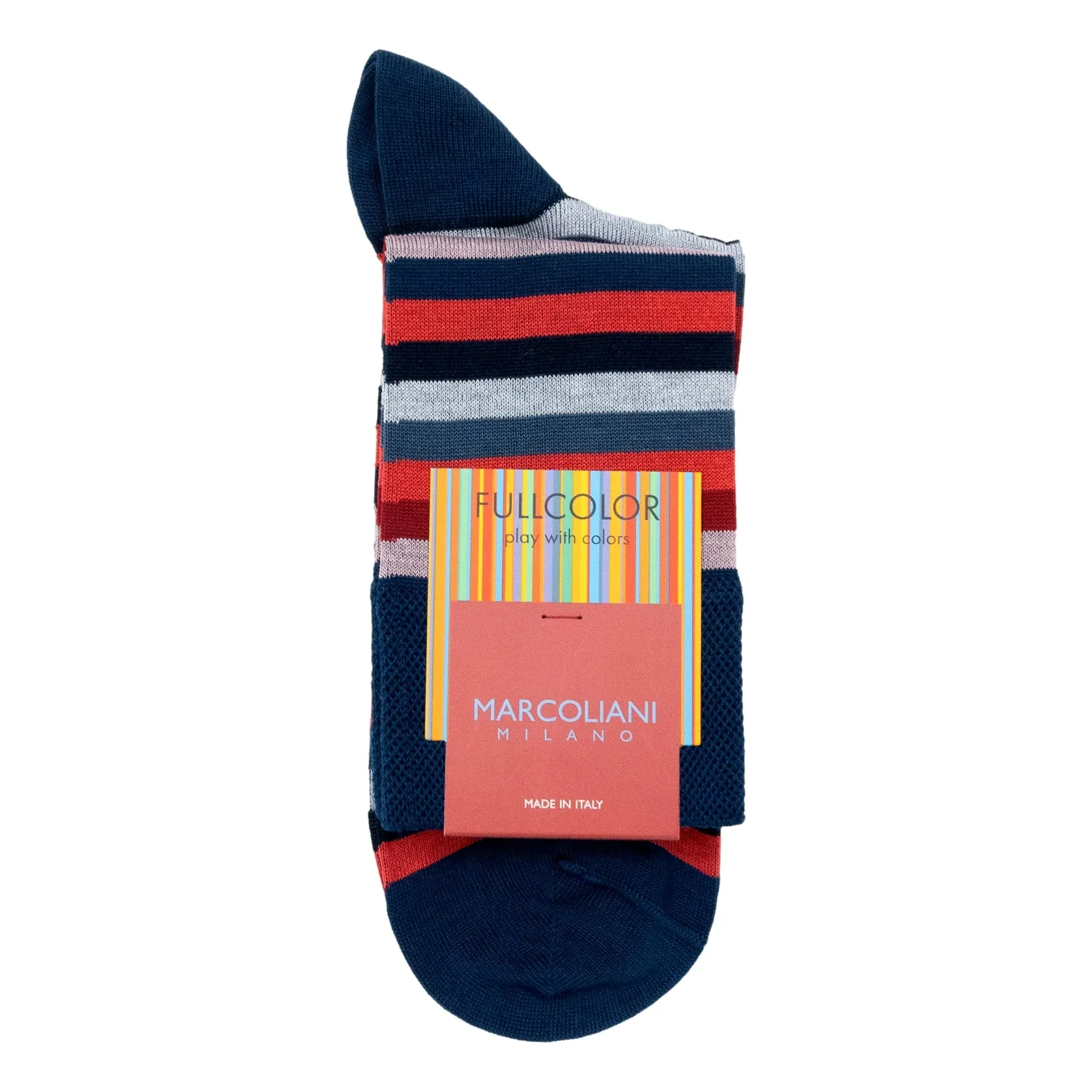 Pima Cotton Rainbow Stripe Over-the-Calf Dress Socks sold by The Andover Shop product image thumbnail 5