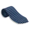 White Bordered Dot Silk Tie sold by The Andover Shop