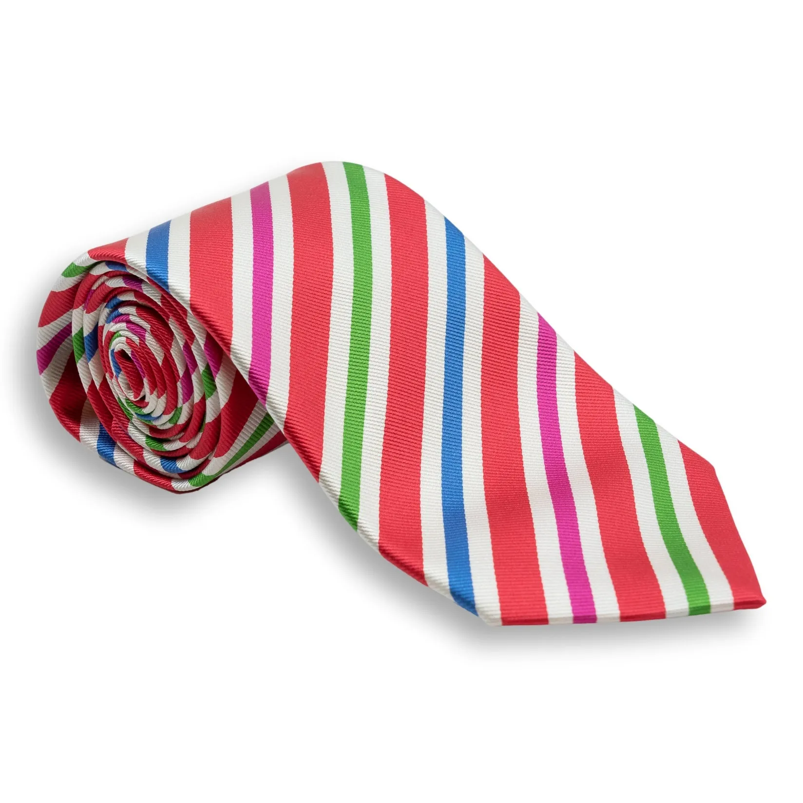Multicolored Fun Repp Stripe Silk Tie sold by The Andover Shop product image thumbnail 4