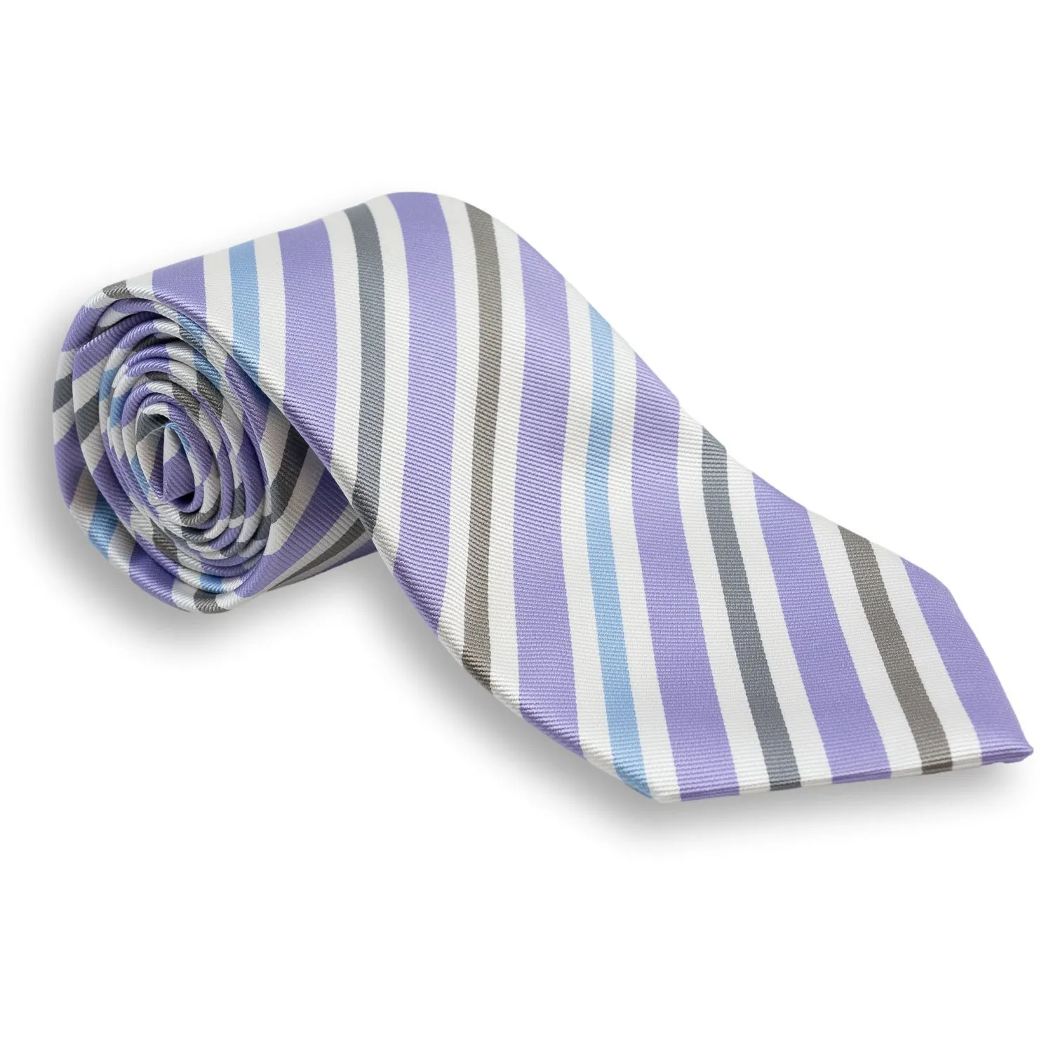 Multicolored Fun Repp Stripe Silk Tie sold by The Andover Shop