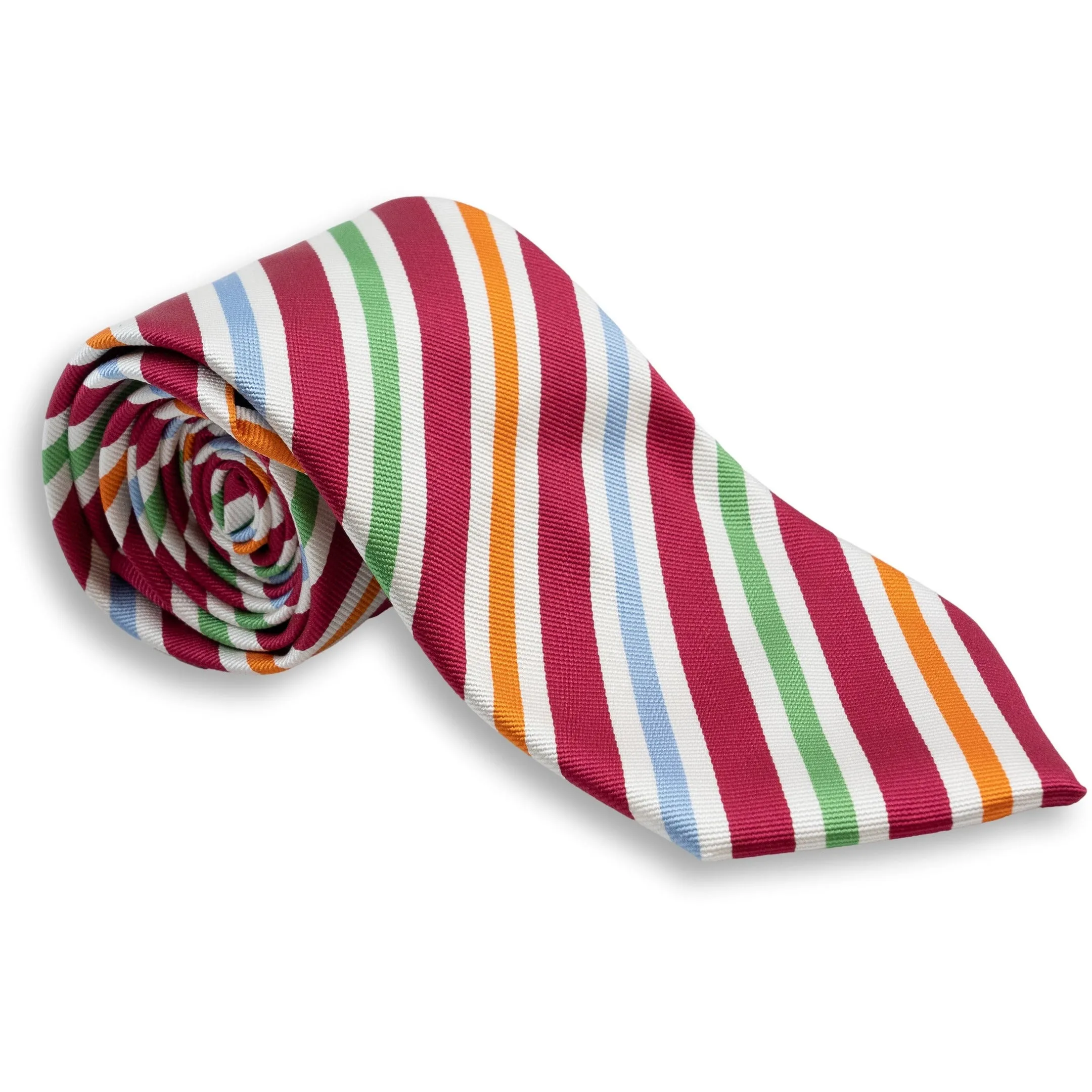 Multicolored Fun Repp Stripe Silk Tie sold by The Andover Shop product image thumbnail 3