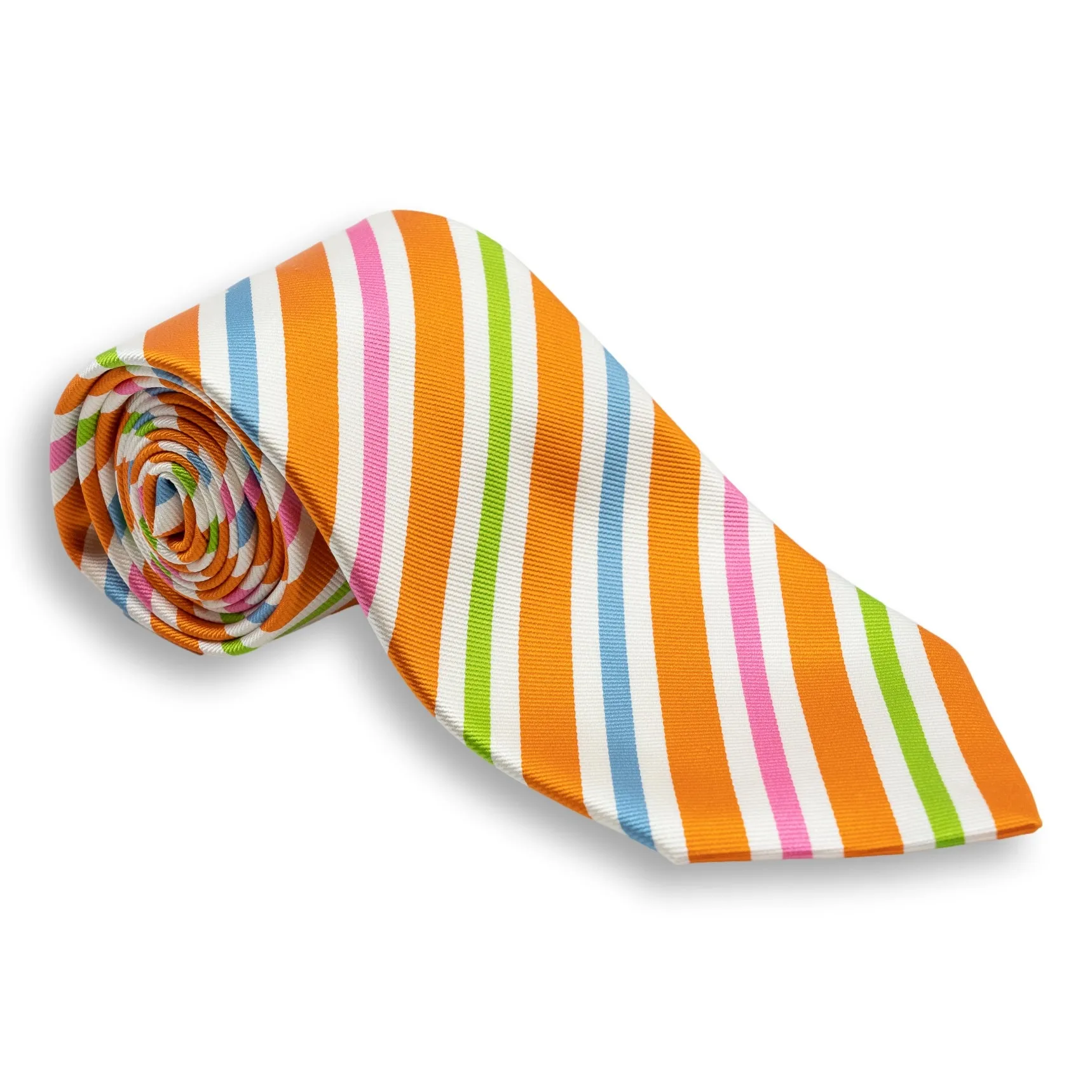 Multicolored Fun Repp Stripe Silk Tie sold by The Andover Shop product image thumbnail 5