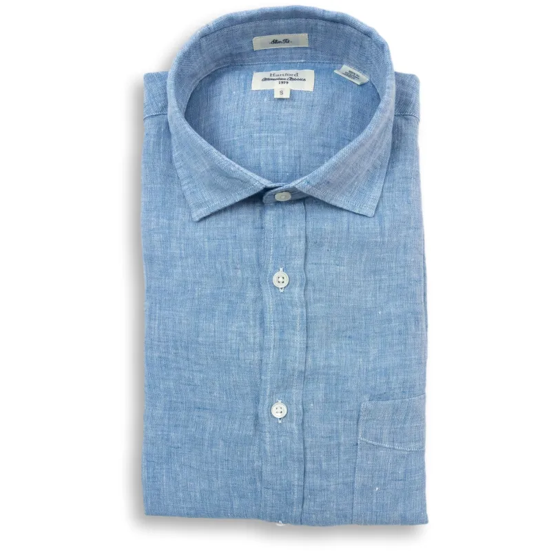 Slim Fit French Linen Sport Shirt sold by The Andover Shop