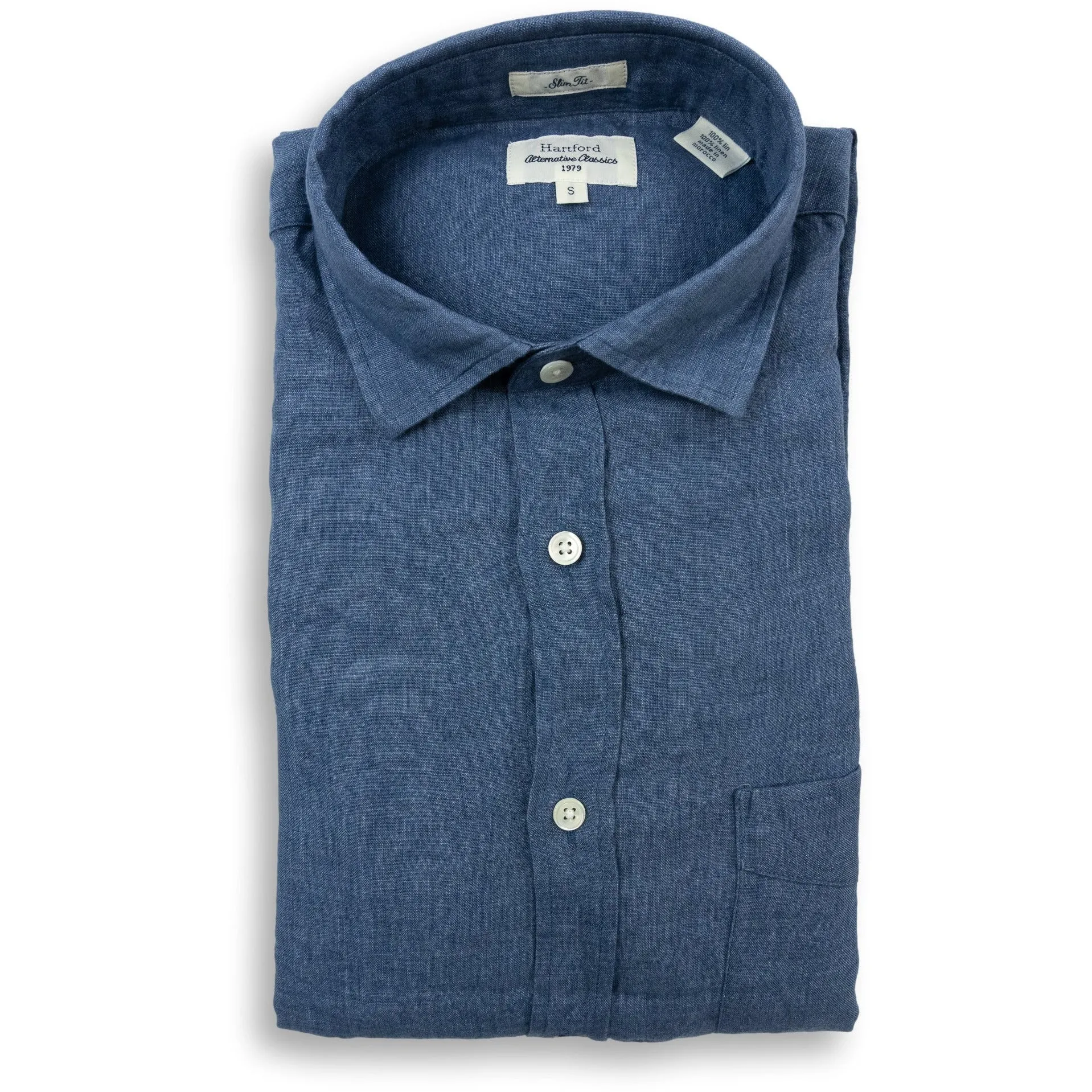 Slim Fit French Linen Sport Shirt sold by The Andover Shop product image thumbnail 5