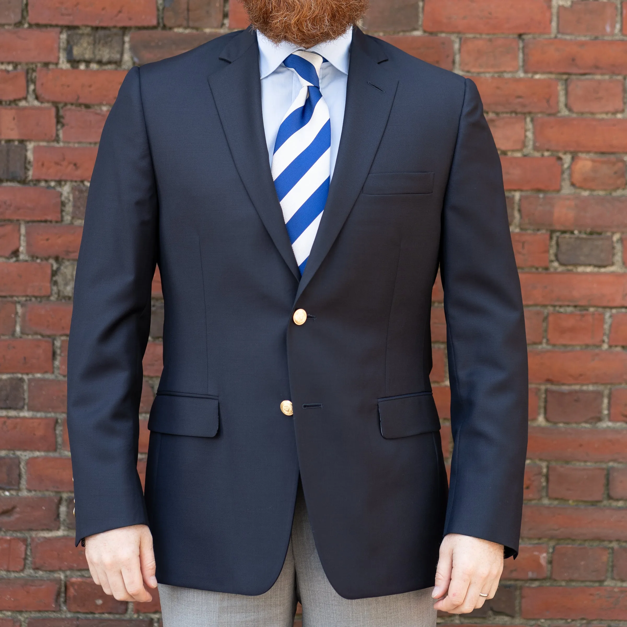 Navy Blue Sutton Blazer sold by The Andover Shop product image thumbnail 2