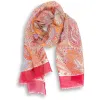 Paisley and Floral Linen and Silk Blend Scarf sold by The Andover Shop