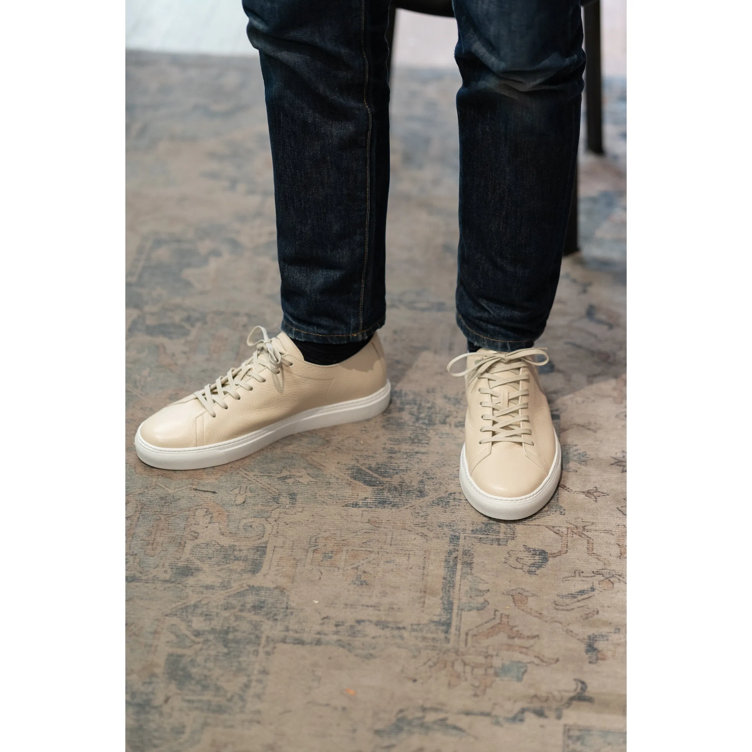 Sicily Unlined Hammered Leather Sneaker sold by The Andover Shop product image thumbnail 4