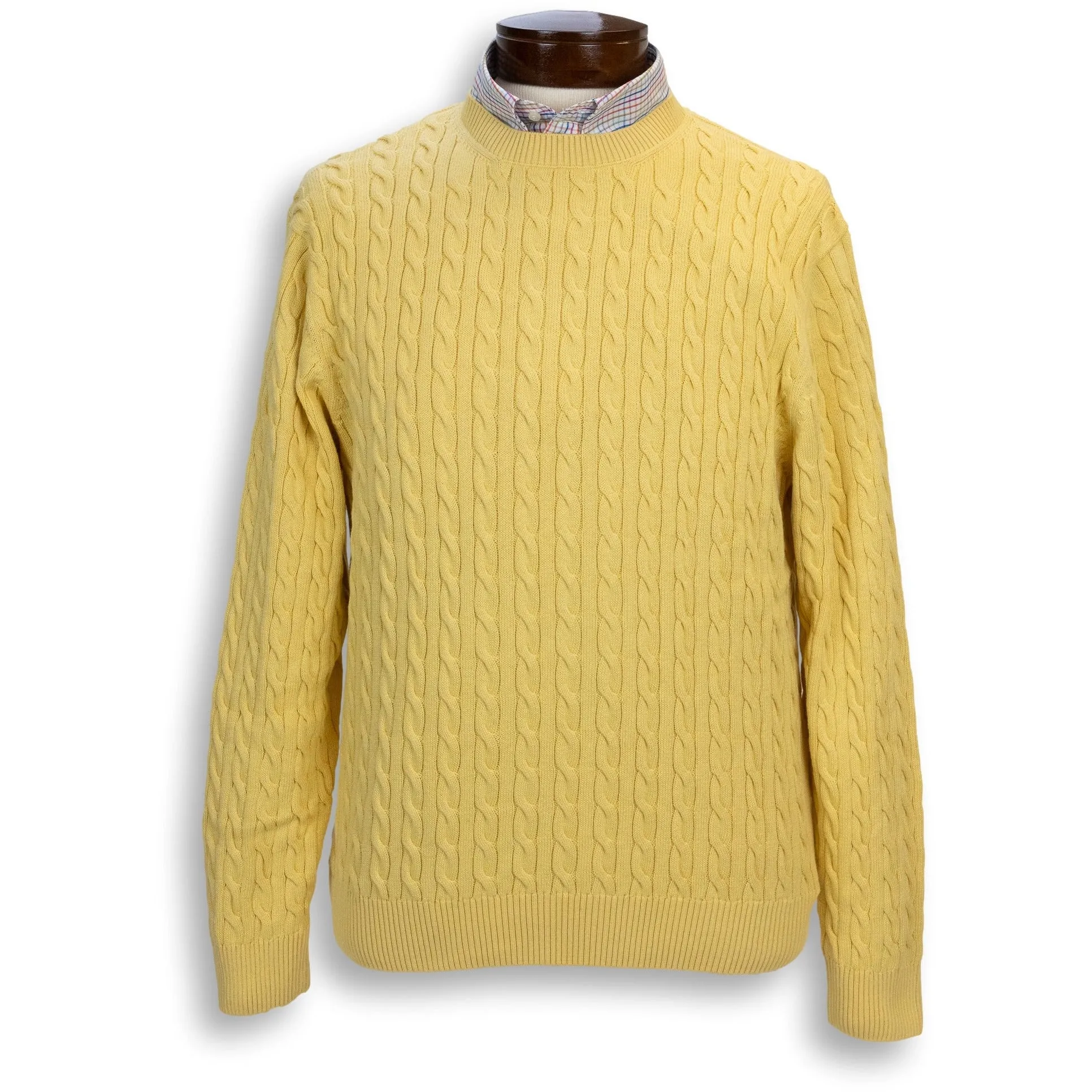 Pima Cotton Cable Crew Neck Sweater sold by The Andover Shop