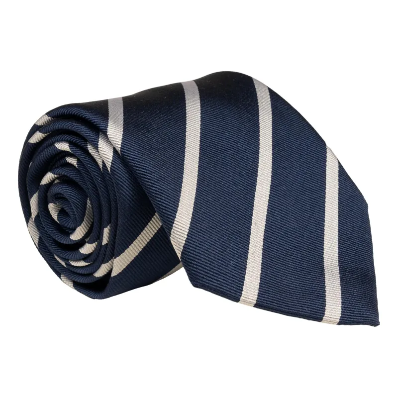 Andover Blue Anniversary Repp Stripe Tie sold by The Andover Shop