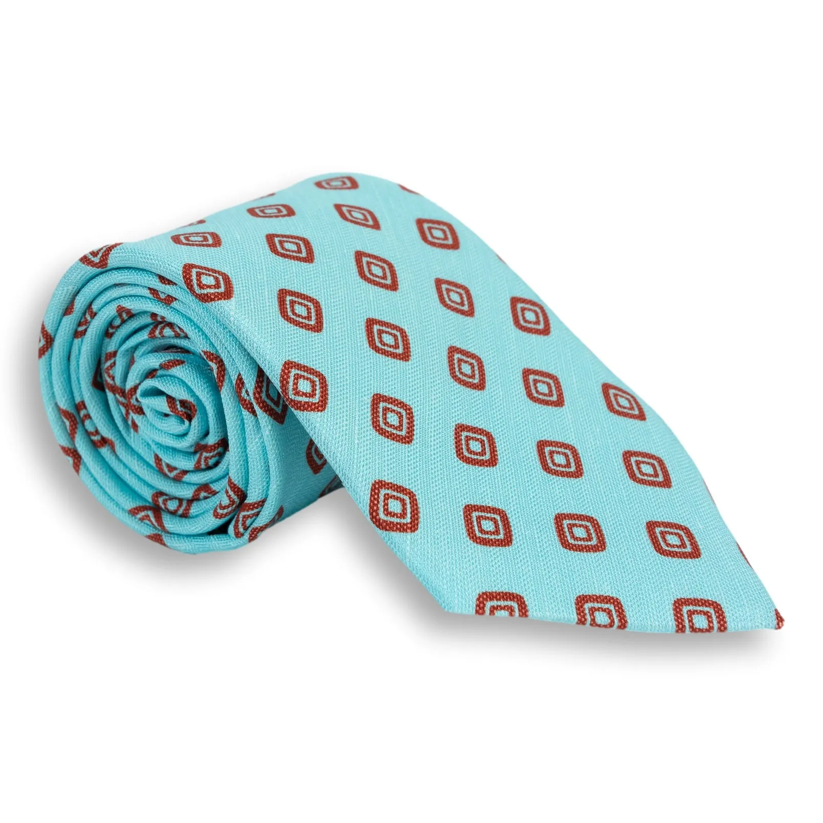 Abstract Diamond Silk and Linen Woven Tie sold by The Andover Shop