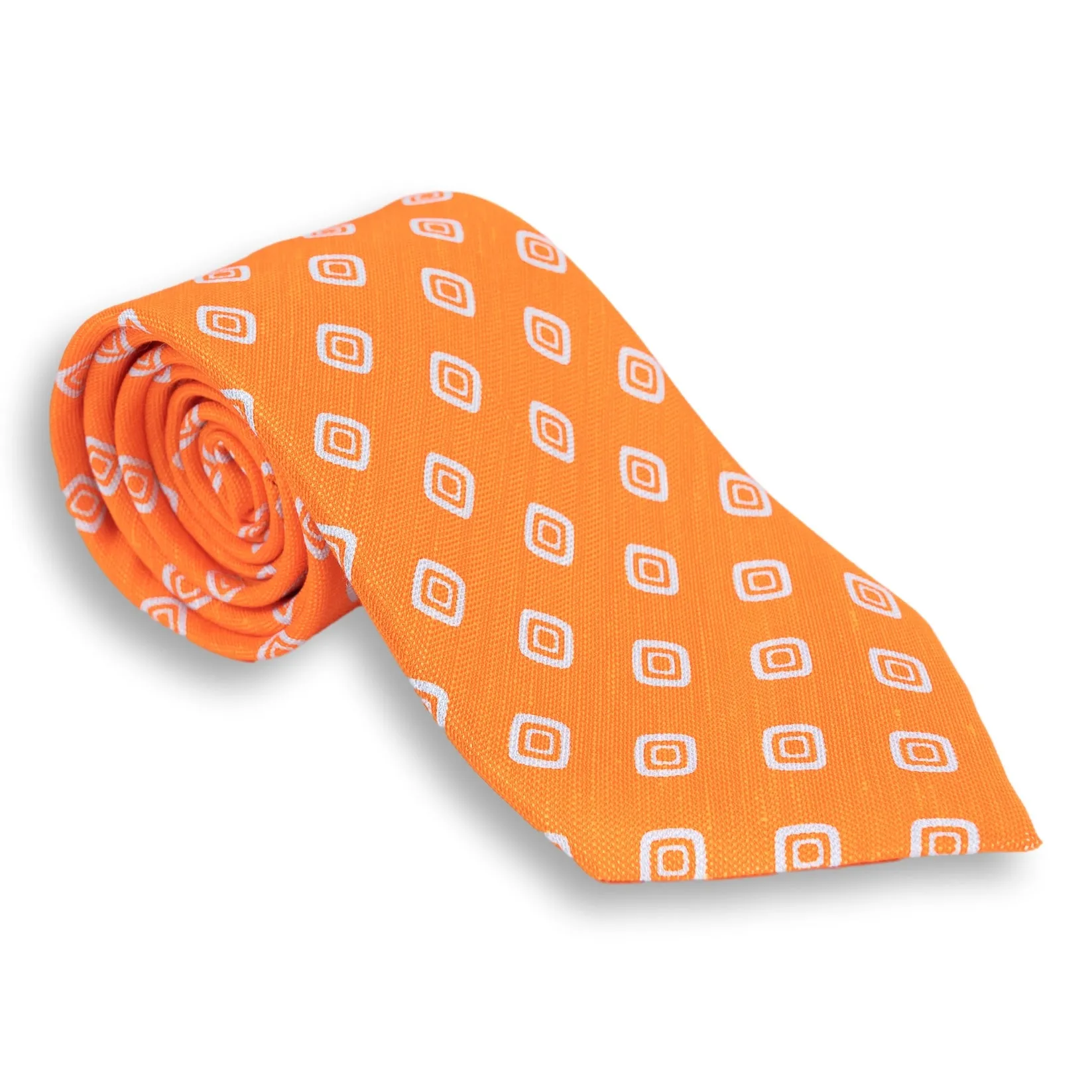 Abstract Diamond Silk and Linen Woven Tie sold by The Andover Shop product image thumbnail 2