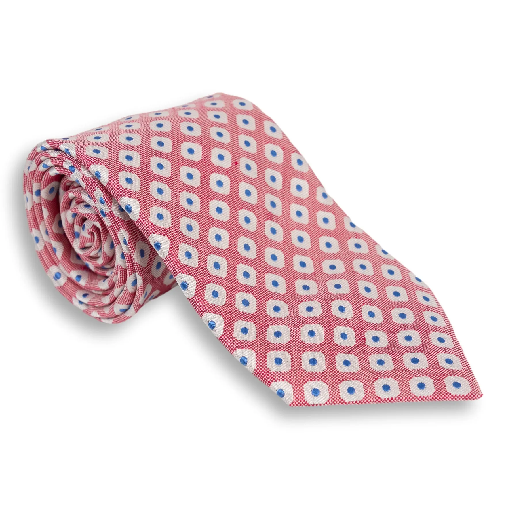 Diamond and Dot Silk Woven Tie sold by The Andover Shop product image thumbnail 2