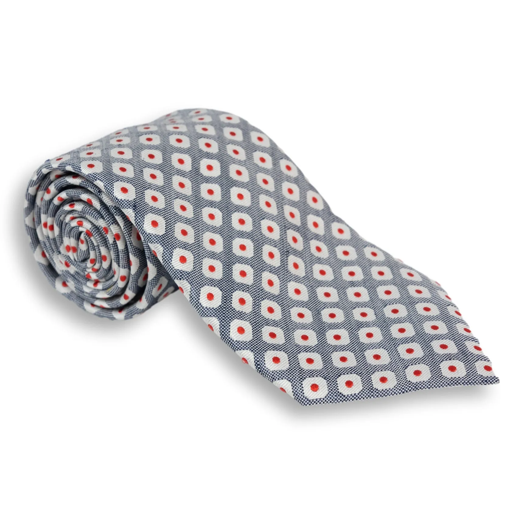 Diamond and Dot Silk Woven Tie sold by The Andover Shop product image thumbnail 3