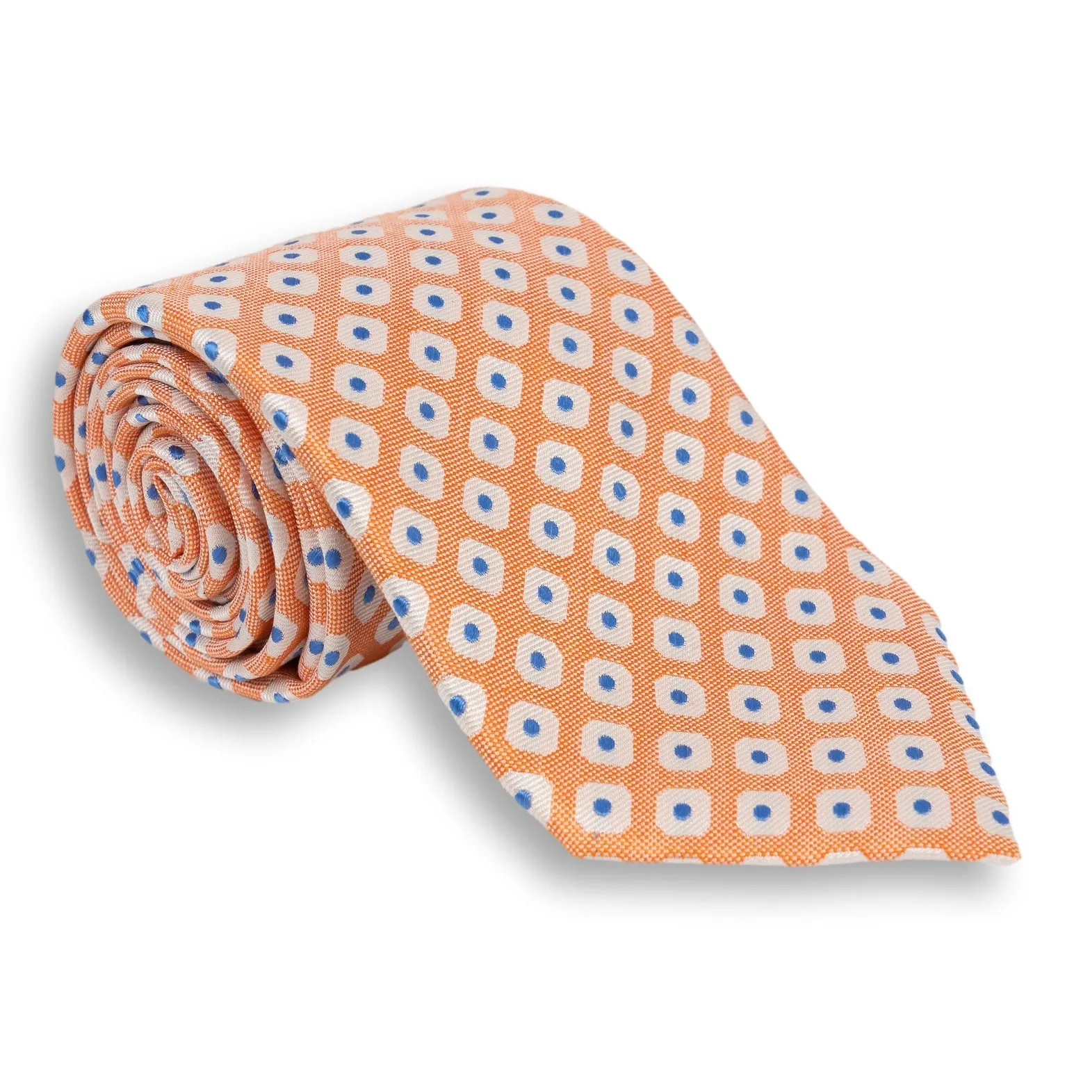 Diamond and Dot Silk Woven Tie sold by The Andover Shop