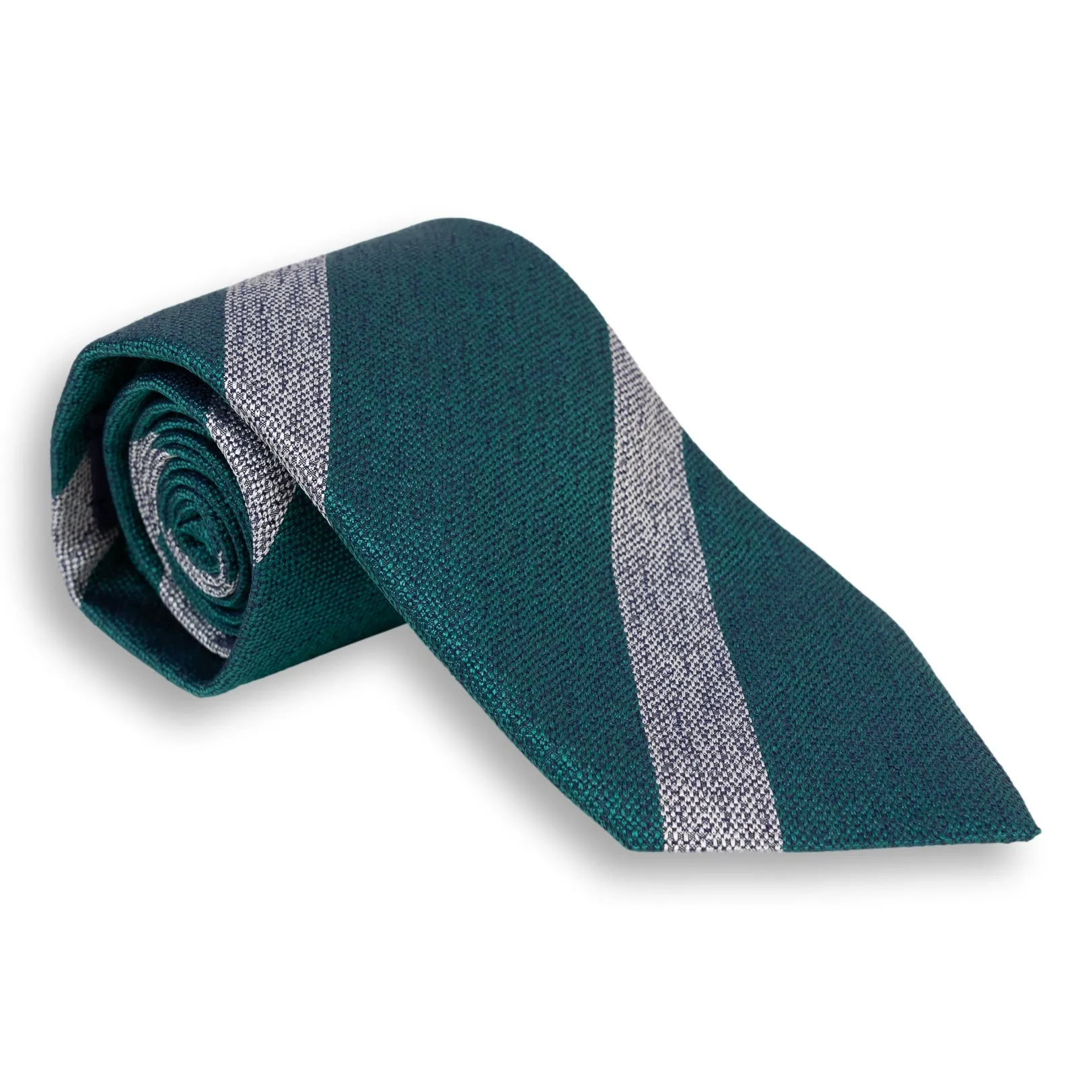 Basket Weave Stripe Silk Woven Tie sold by The Andover Shop product image thumbnail 3