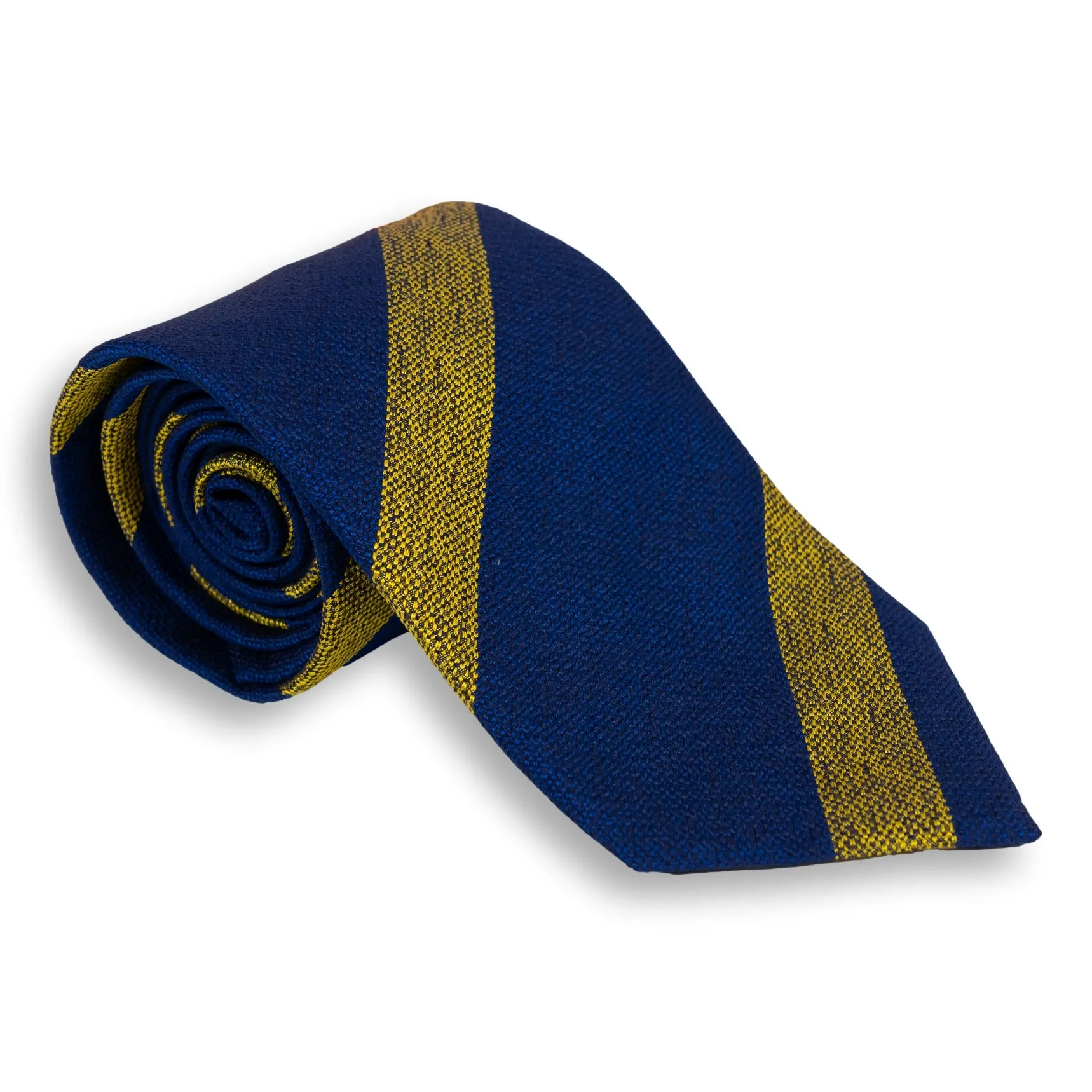 Basket Weave Stripe Silk Woven Tie sold by The Andover Shop