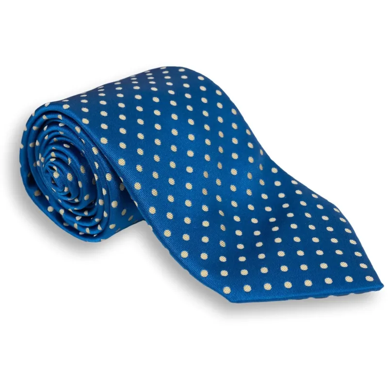 White Dot Woven Silk Tie sold by The Andover Shop