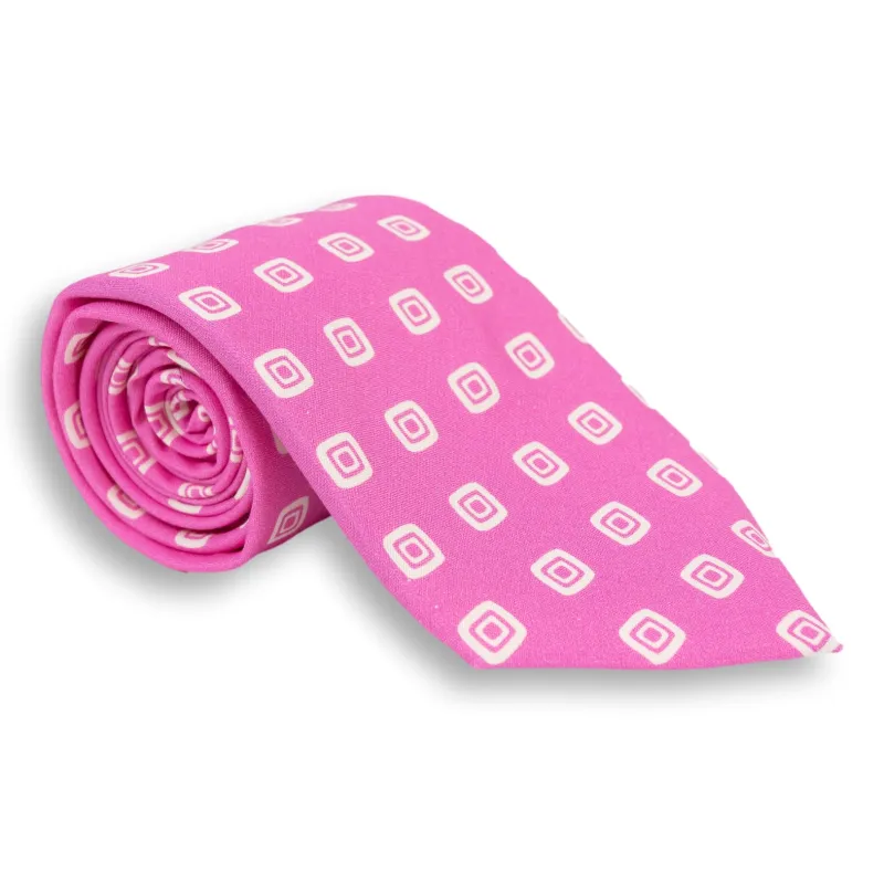 Abstract Multi-Square Silk Print Tie sold by The Andover Shop