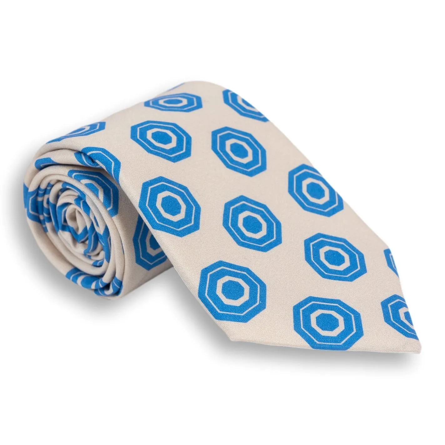 Abstract Octagon Silk Print Tie sold by The Andover Shop product image thumbnail 2