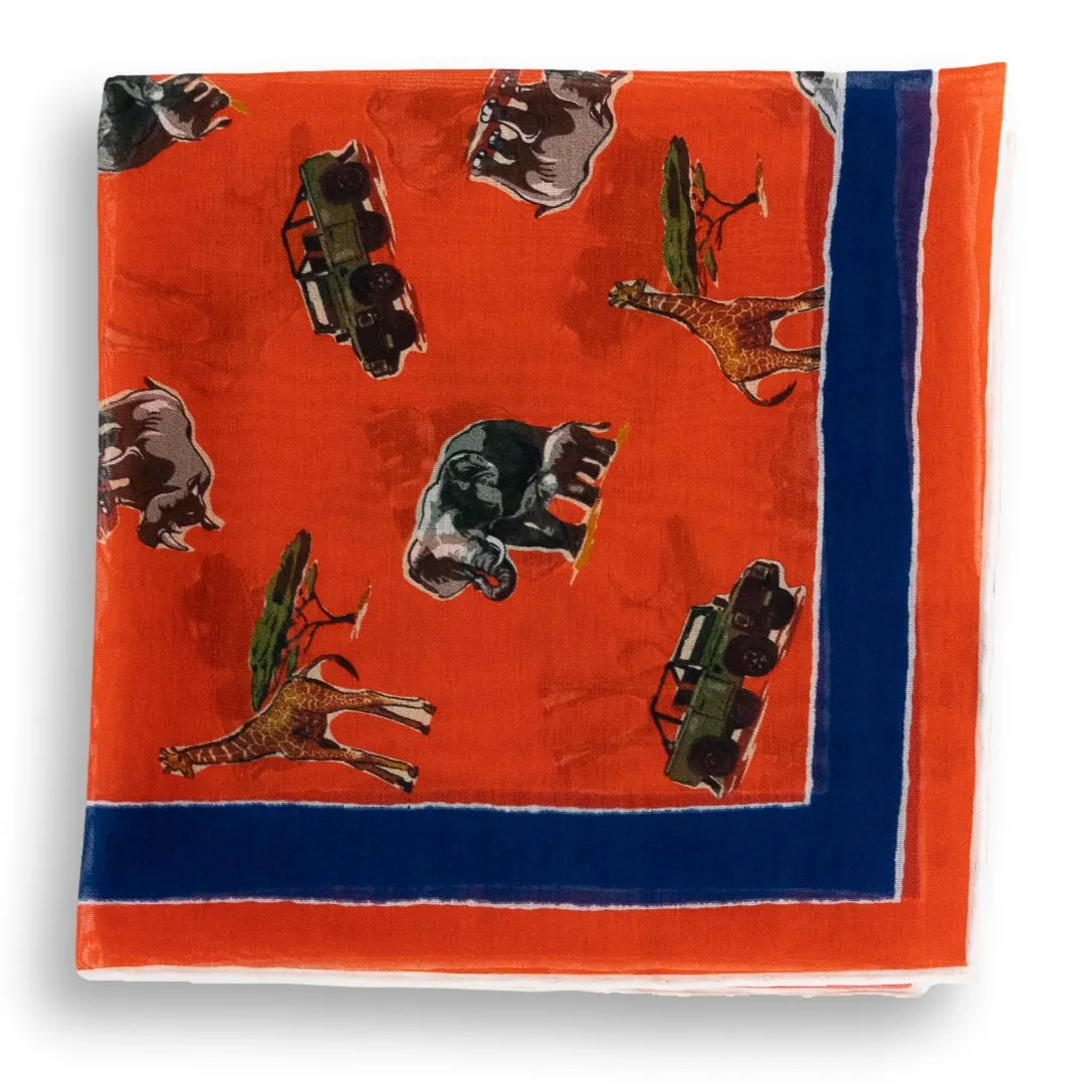 Safari Cotton and Linen Pocket Square sold by The Andover Shop product image thumbnail 3