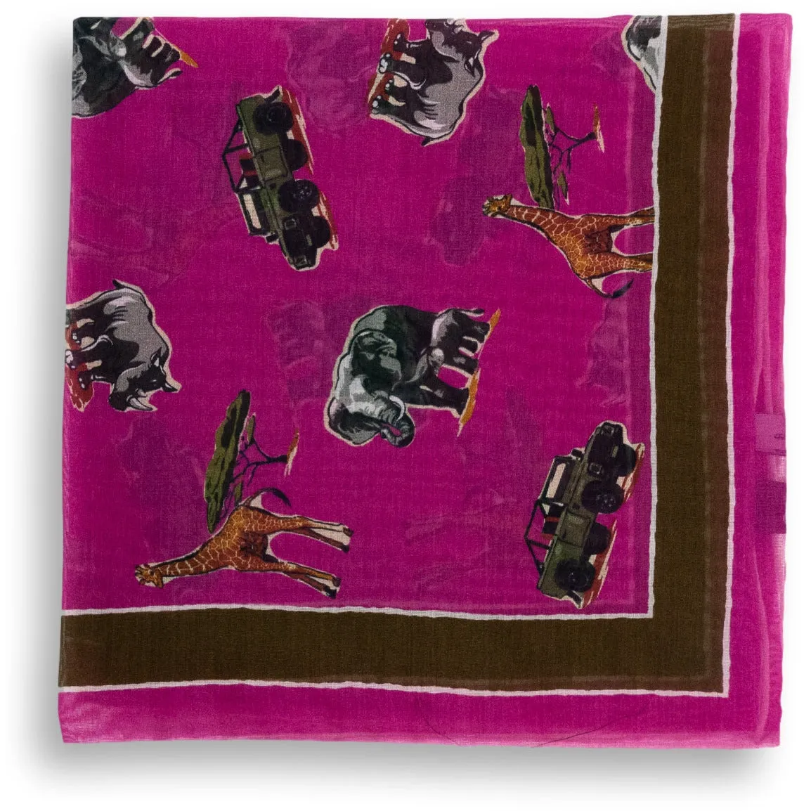 Safari Cotton and Linen Pocket Square sold by The Andover Shop product image thumbnail 2