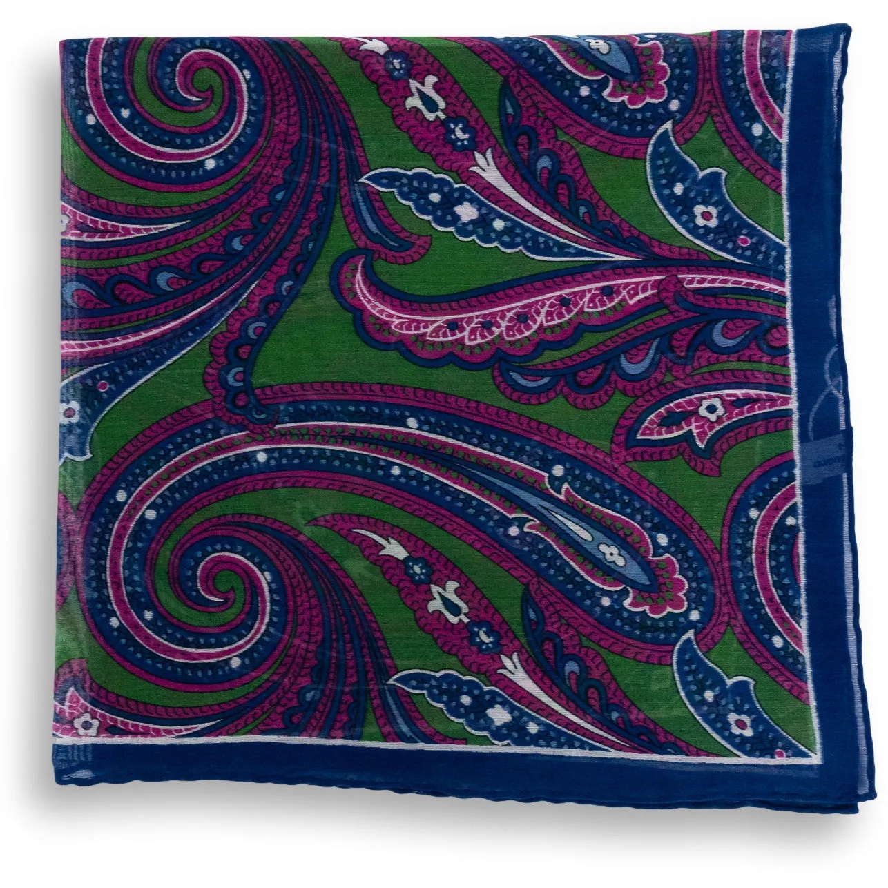Paisley Pattern Cotton and Linen Pocket Square sold by The Andover Shop product image thumbnail 3