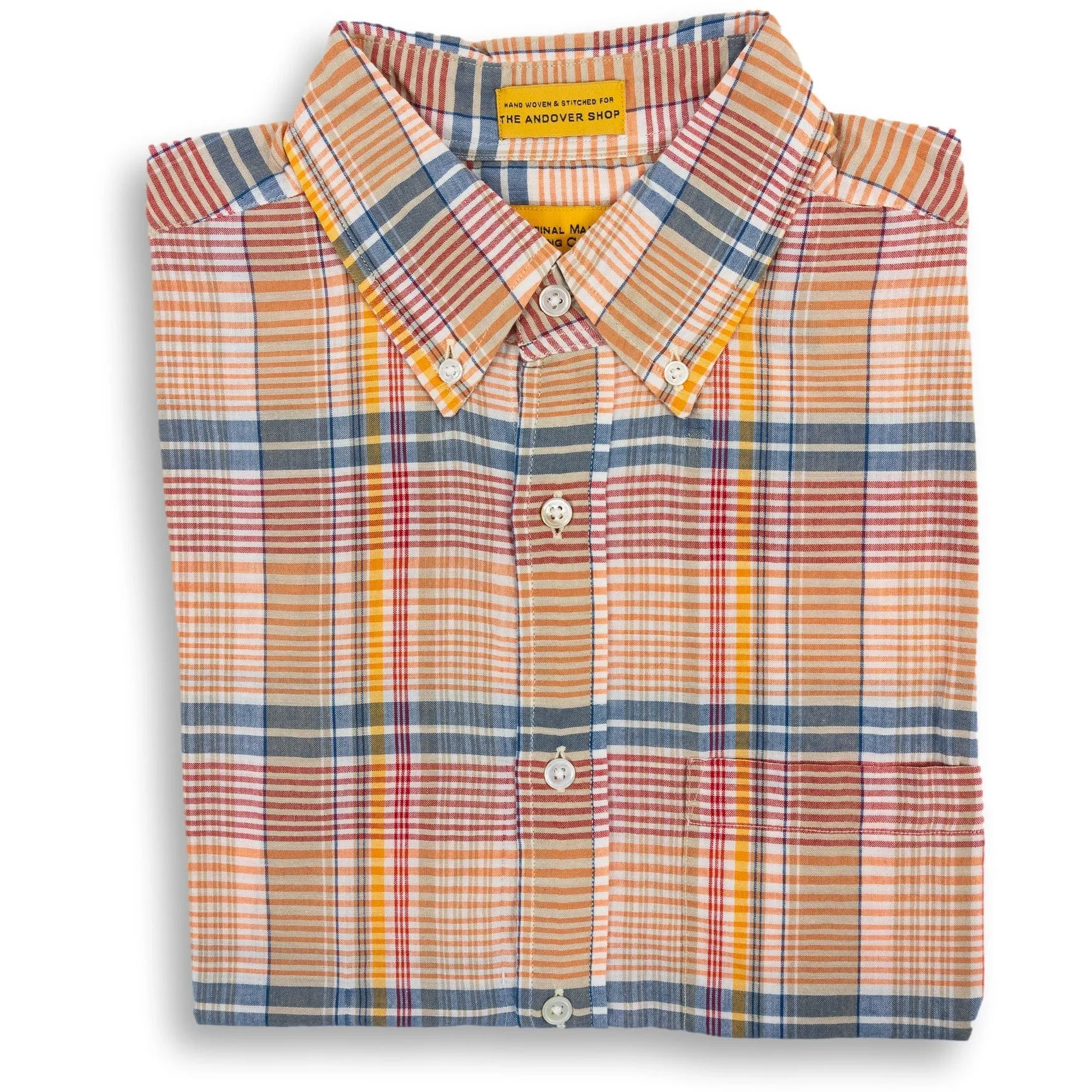 Summer Camp Button Down Madras Short Sleeve Sport Shirt sold by The Andover Shop