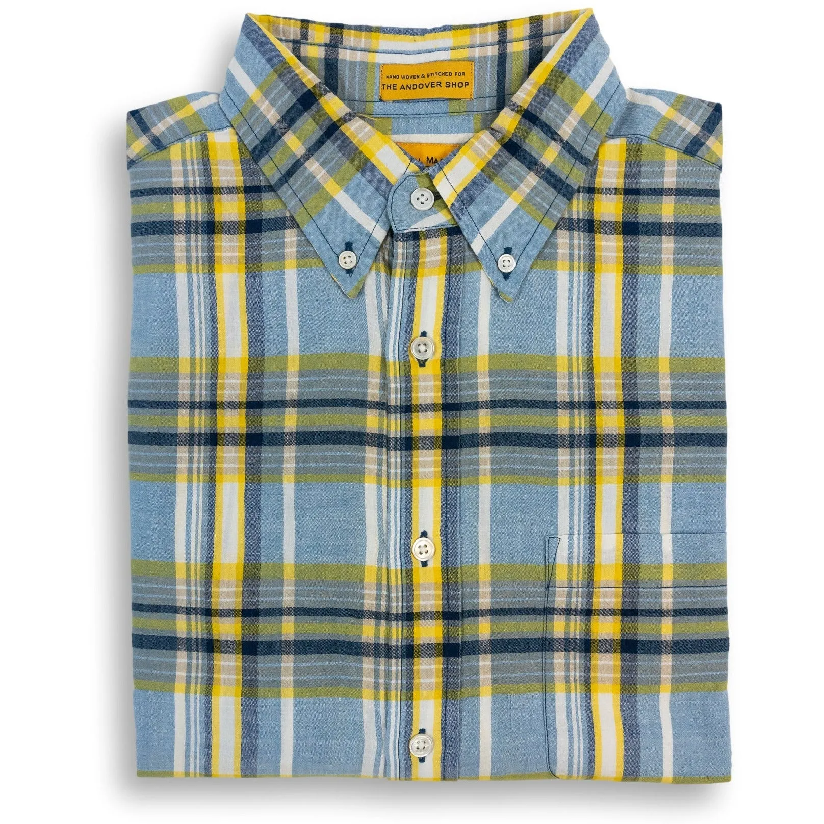 Coastal Button Down Madras Sport Shirt sold by The Andover Shop