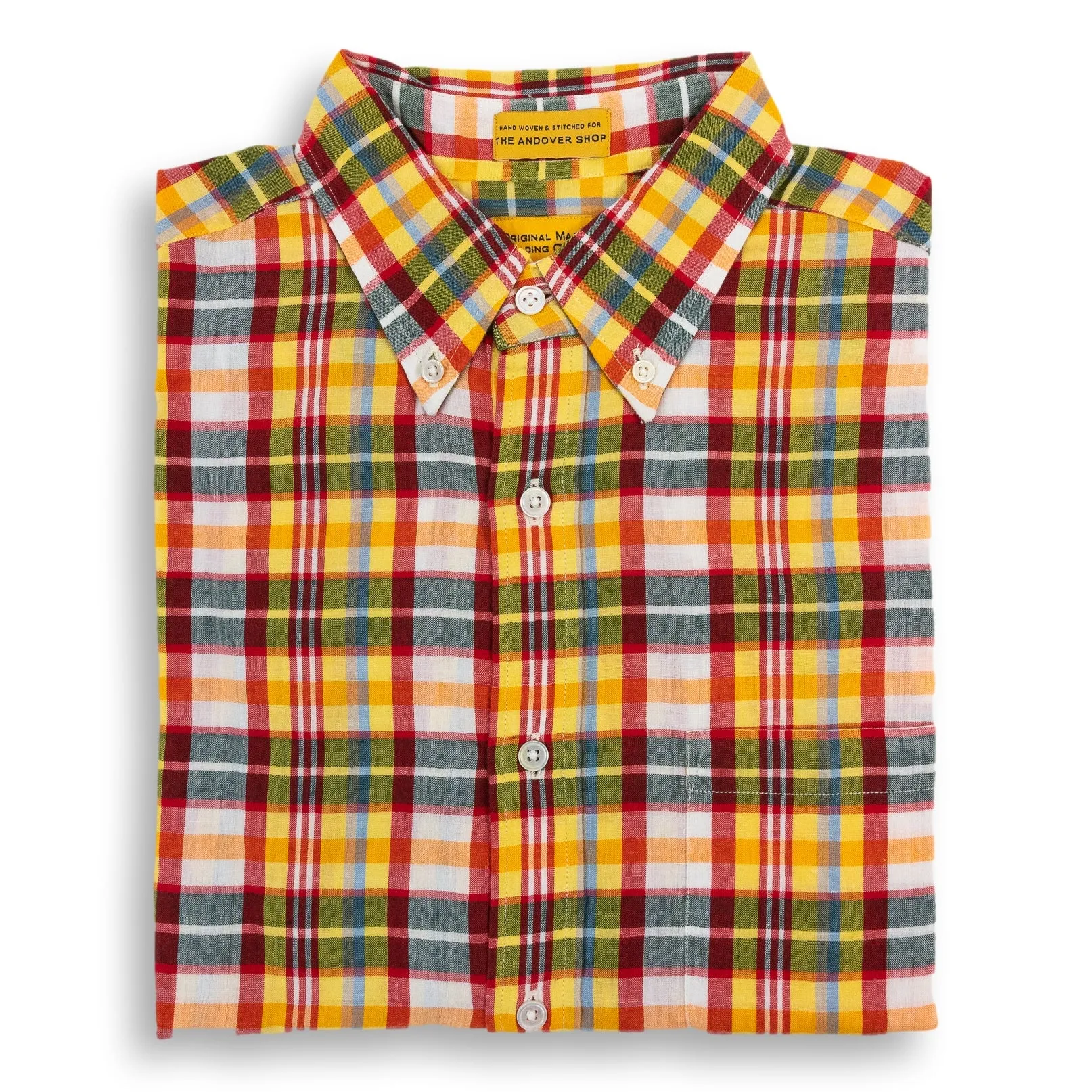 Mid-Coast Button Down Madras Sport Shirt sold by The Andover Shop