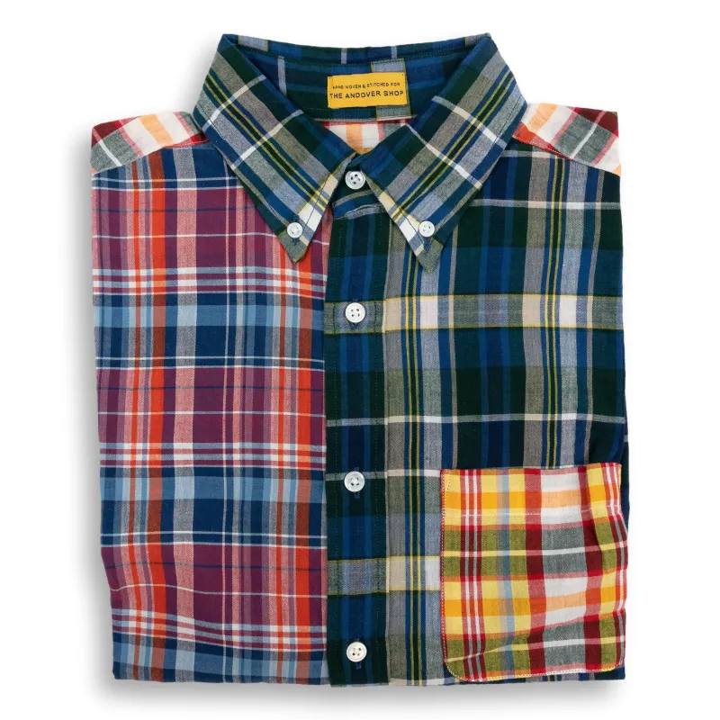 Patchwork Plaid Button Down Madras Sport Shirt sold by The Andover Shop