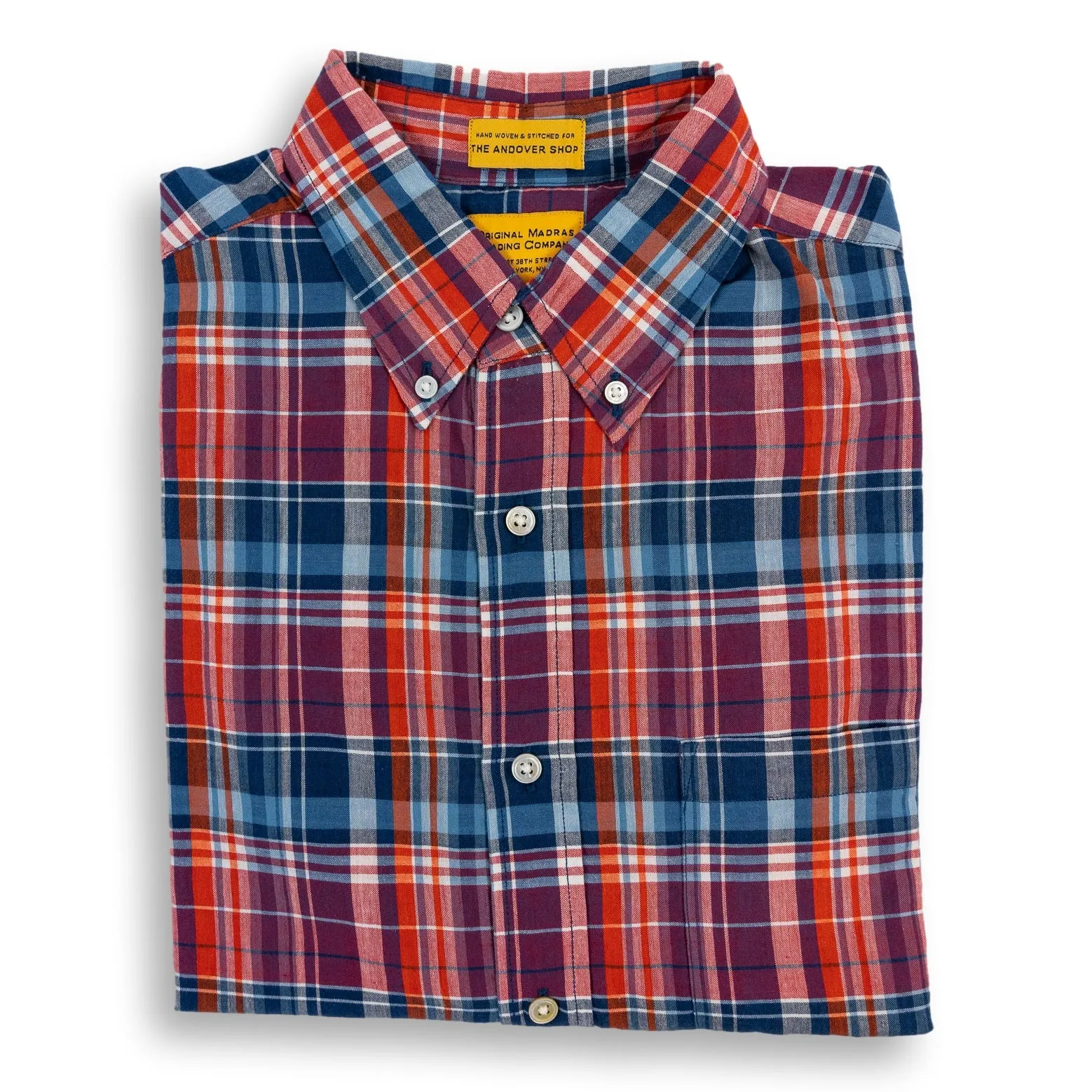 Narraganset Plaid Button Down Madras Sport Shirt sold by The Andover Shop