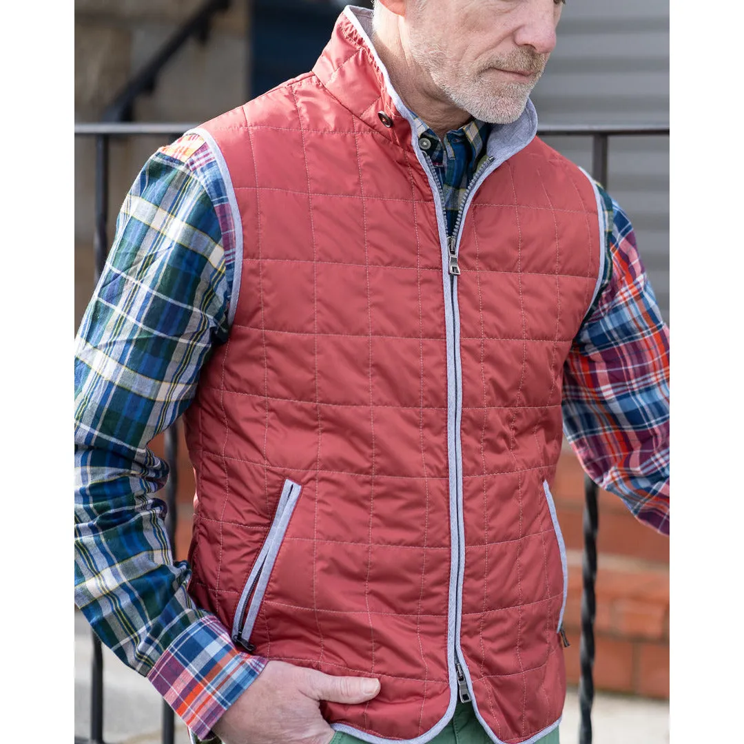 Brick Red Theo Waterville Quilted Vest sold by The Andover Shop product image thumbnail 2