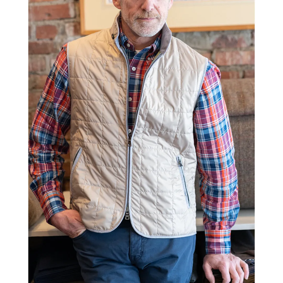 Khaki Theo Waterville Quilted Vest sold by The Andover Shop product image thumbnail 2