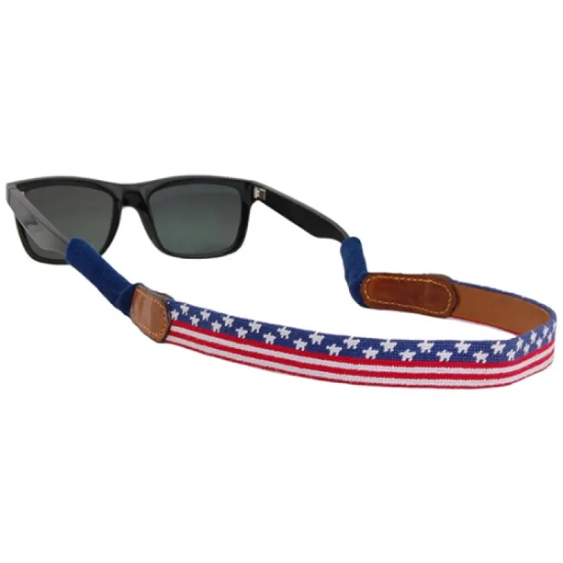 Old Glory Needlepoint Sunglass Straps sold by The Andover Shop